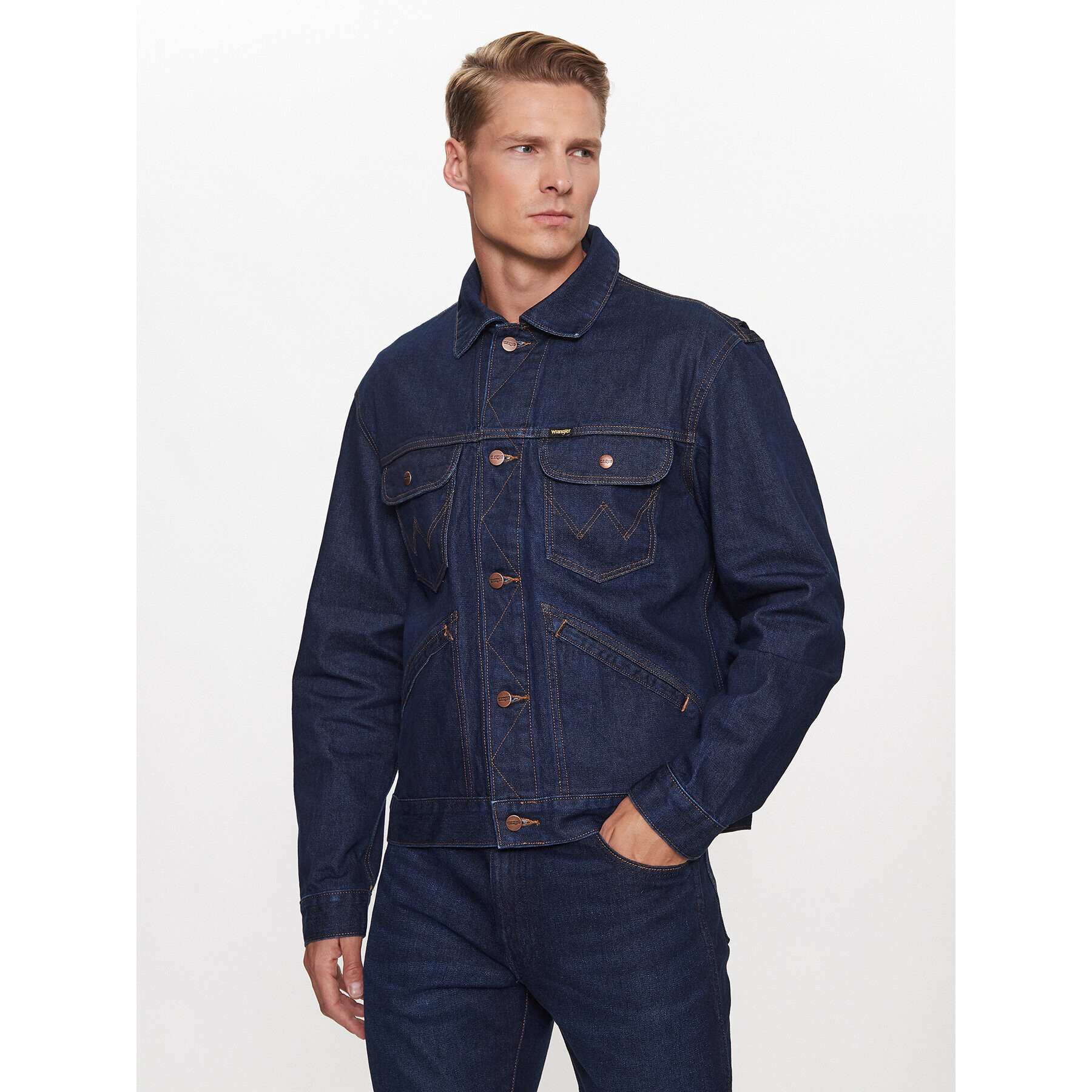 Wrangler Дънково яке 124Mj 112341042 Тъмносин Regular Fit - Pepit.bg