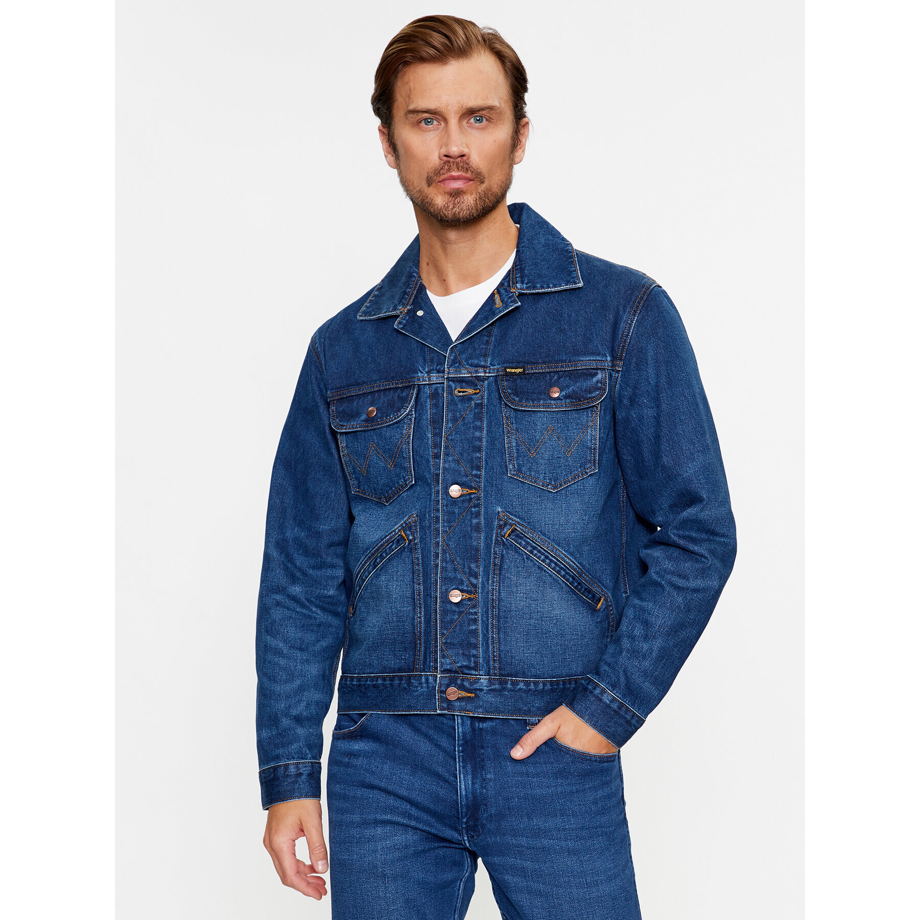 Wrangler Дънково яке 124Mj 112341043 Син Regular Fit - Pepit.bg