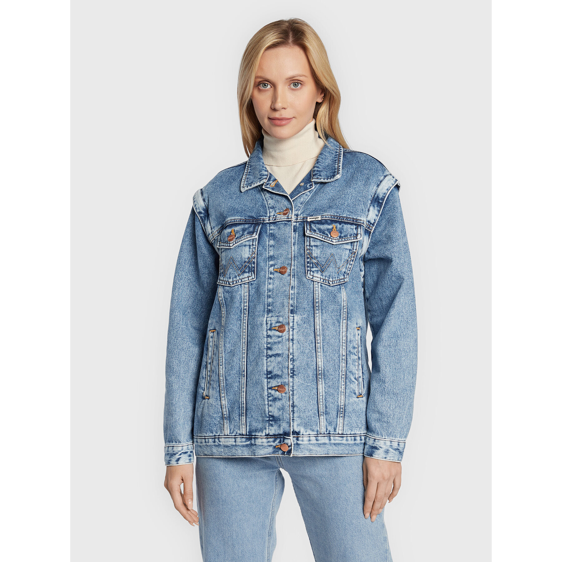 Wrangler Дънково яке Cher W40396X17 Син Regular Fit - Pepit.bg