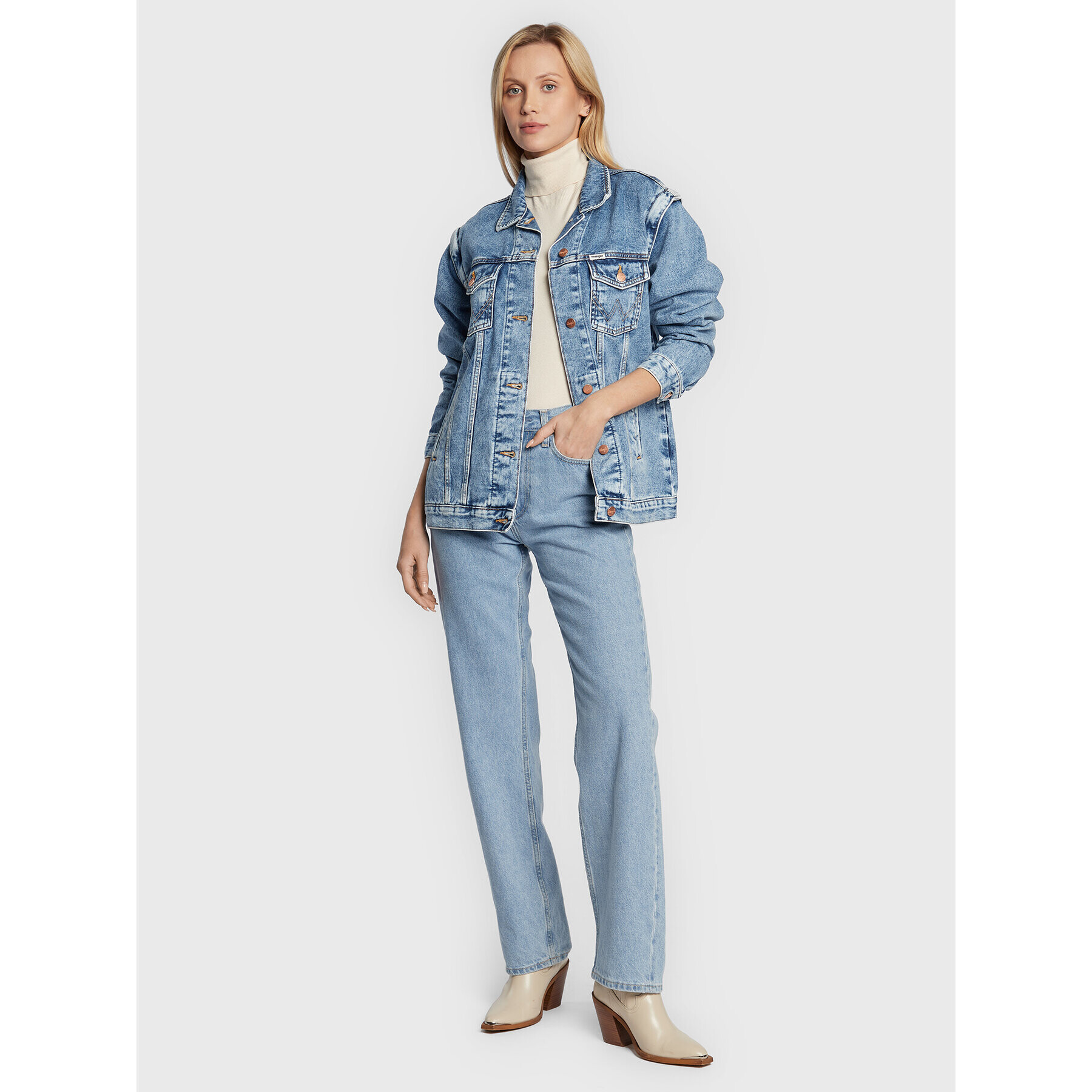 Wrangler Дънково яке Cher W40396X17 Син Regular Fit - Pepit.bg