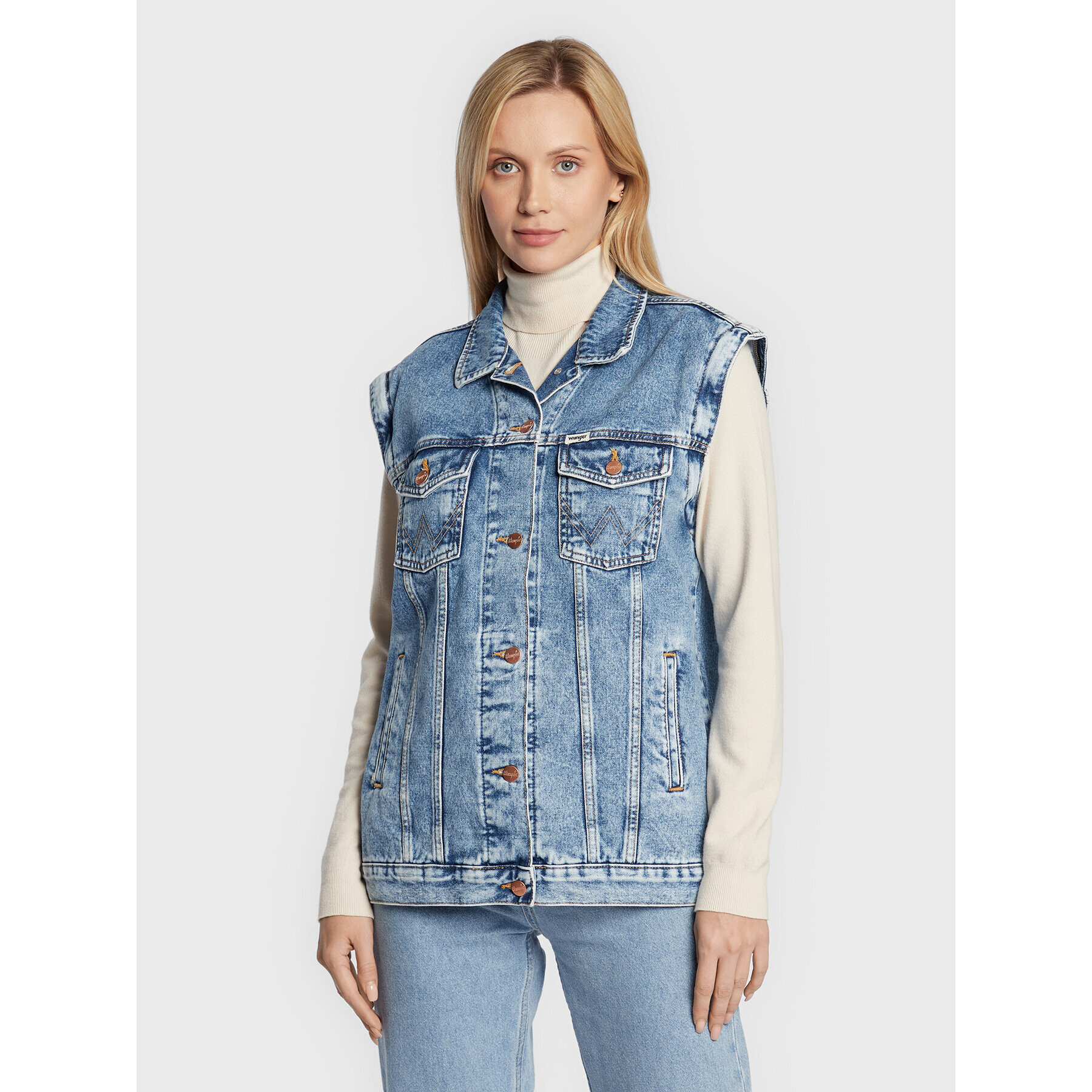 Wrangler Дънково яке Cher W40396X17 Син Regular Fit - Pepit.bg