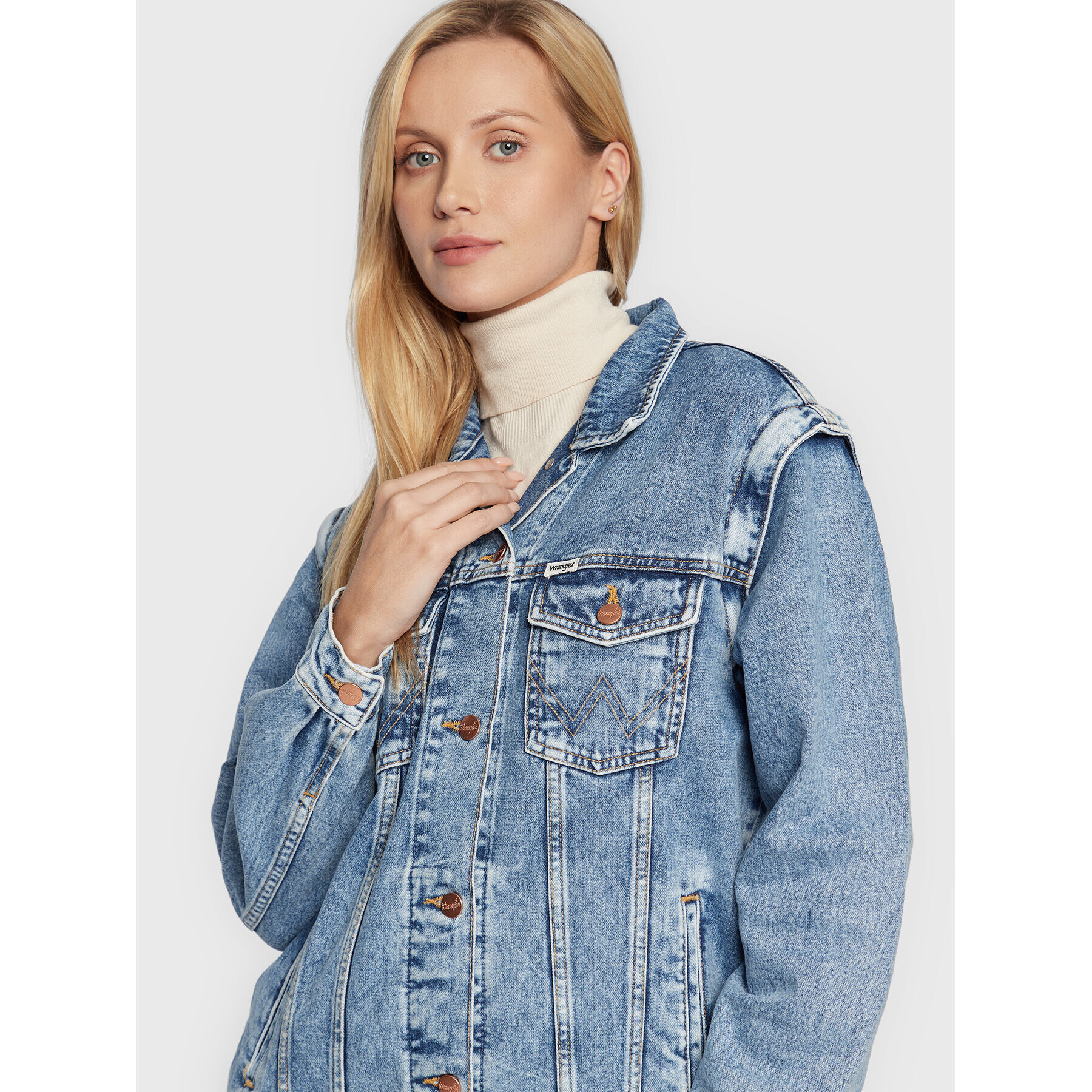 Wrangler Дънково яке Cher W40396X17 Син Regular Fit - Pepit.bg