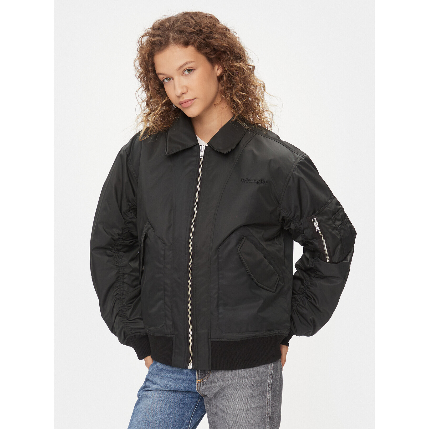 Wrangler Яке бомбър Bomber 112342648 Черен Regular Fit - Pepit.bg