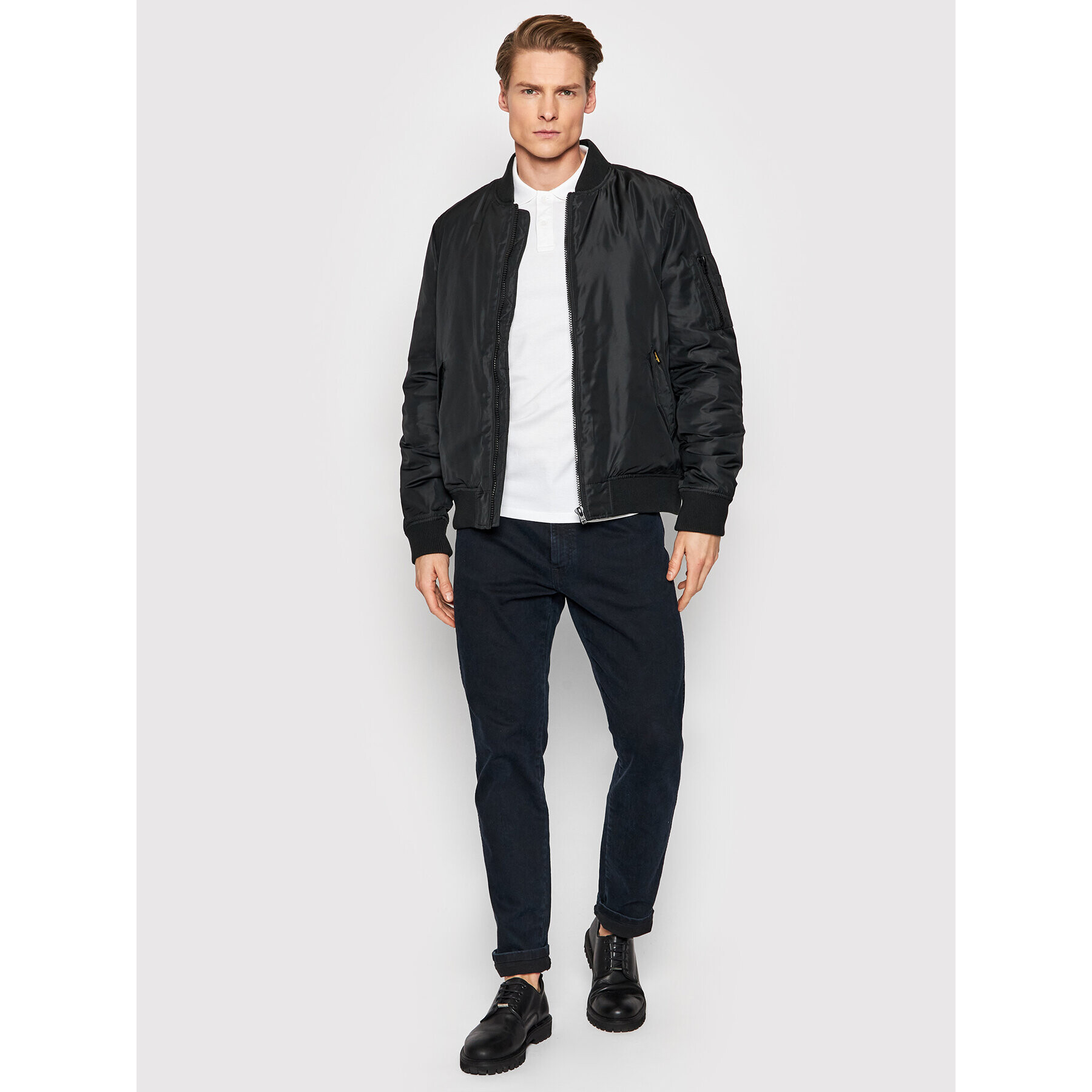Wrangler Яке бомбър Pilot W4F9XC100 Черен Regular Fit - Pepit.bg