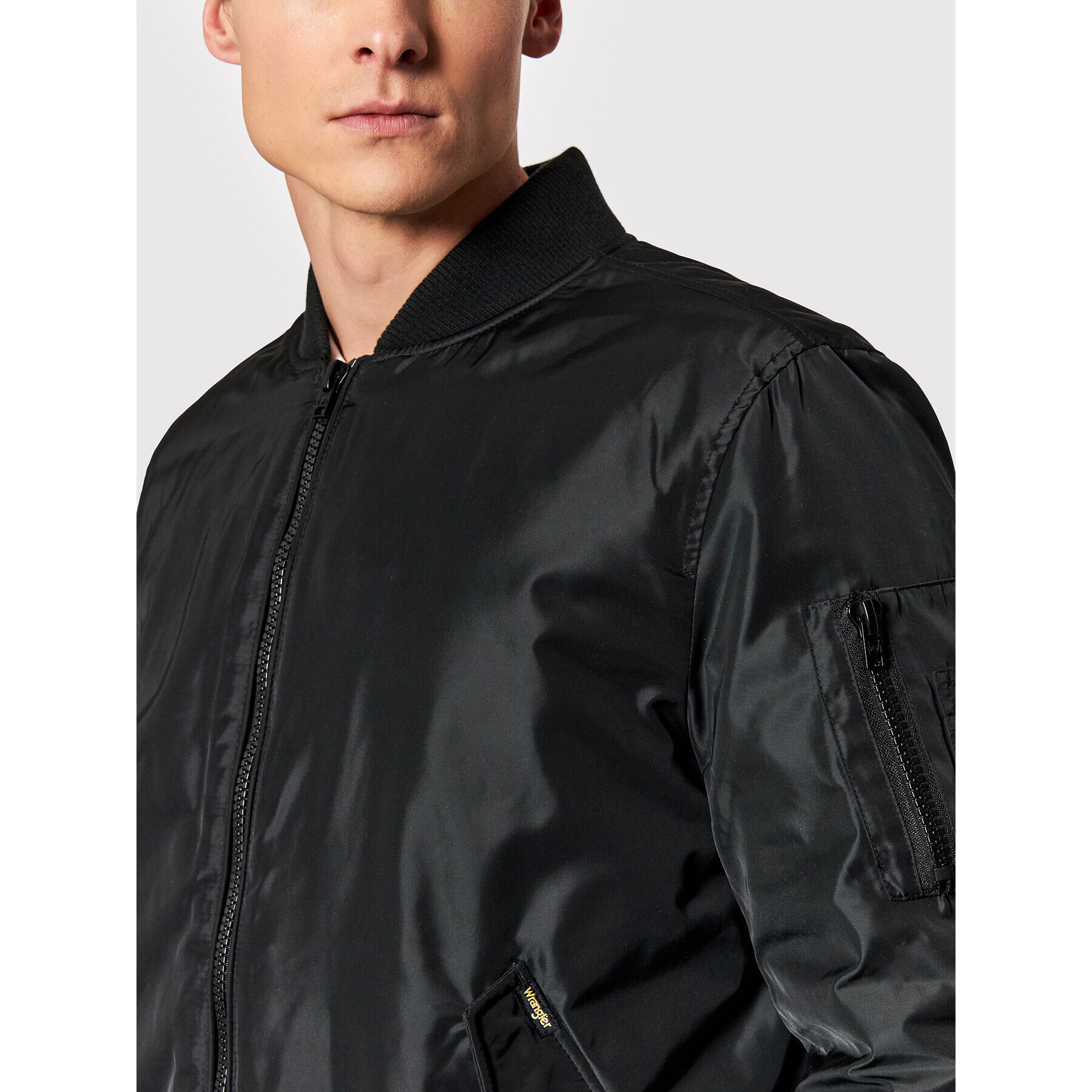 Wrangler Яке бомбър Pilot W4F9XC100 Черен Regular Fit - Pepit.bg