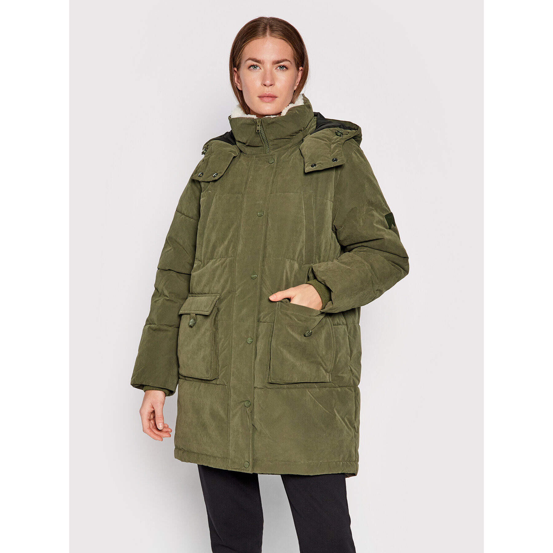 Wrangler Парка Long W4S2X7G21 Зелен Regular Fit - Pepit.bg