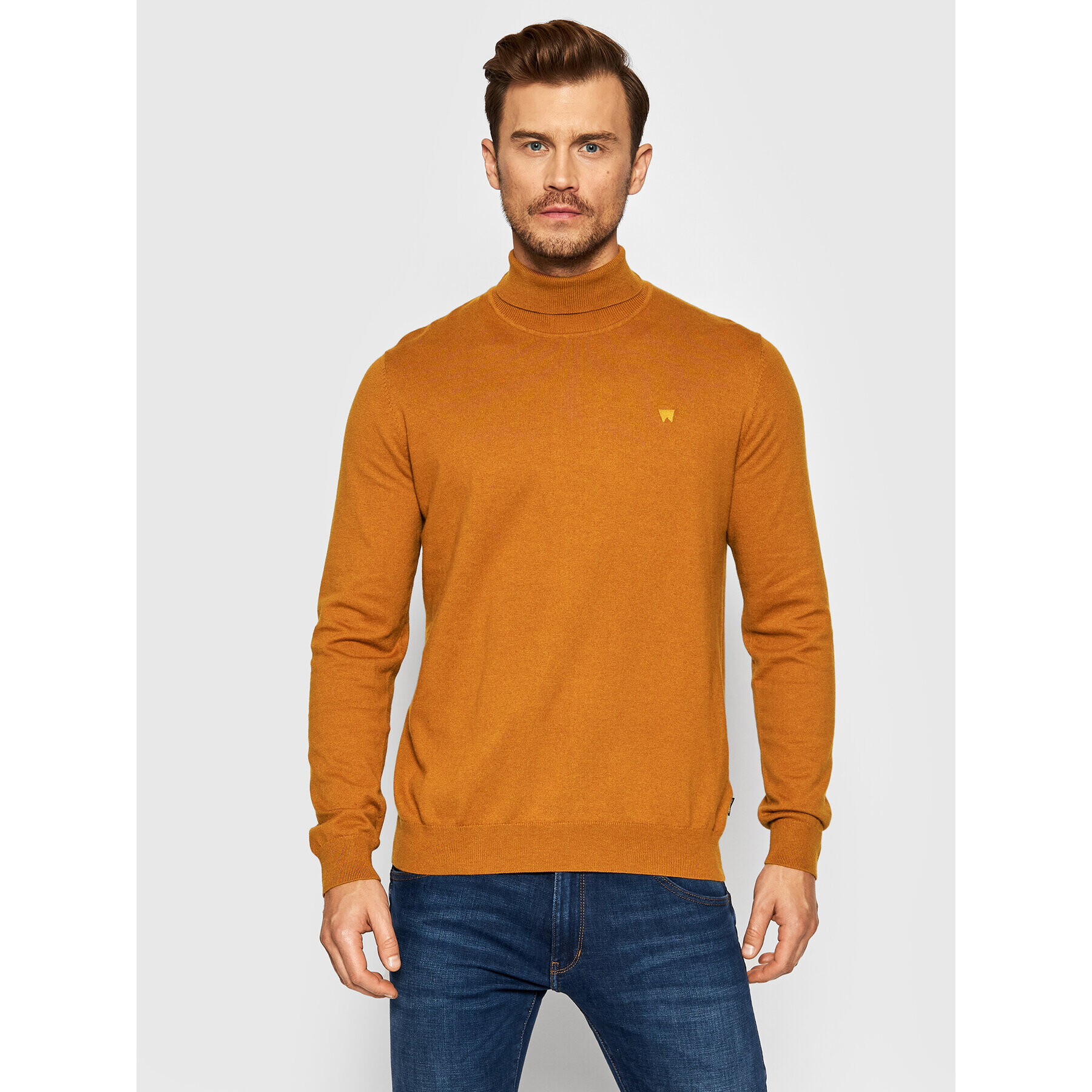 Wrangler Поло W8A22PH02 Кафяв Regular Fit - Pepit.bg