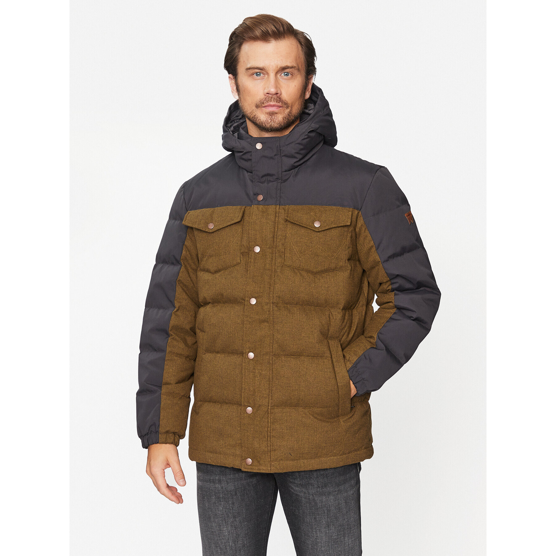 Wrangler Пухено яке 112341101 Кафяв Oversize - Pepit.bg