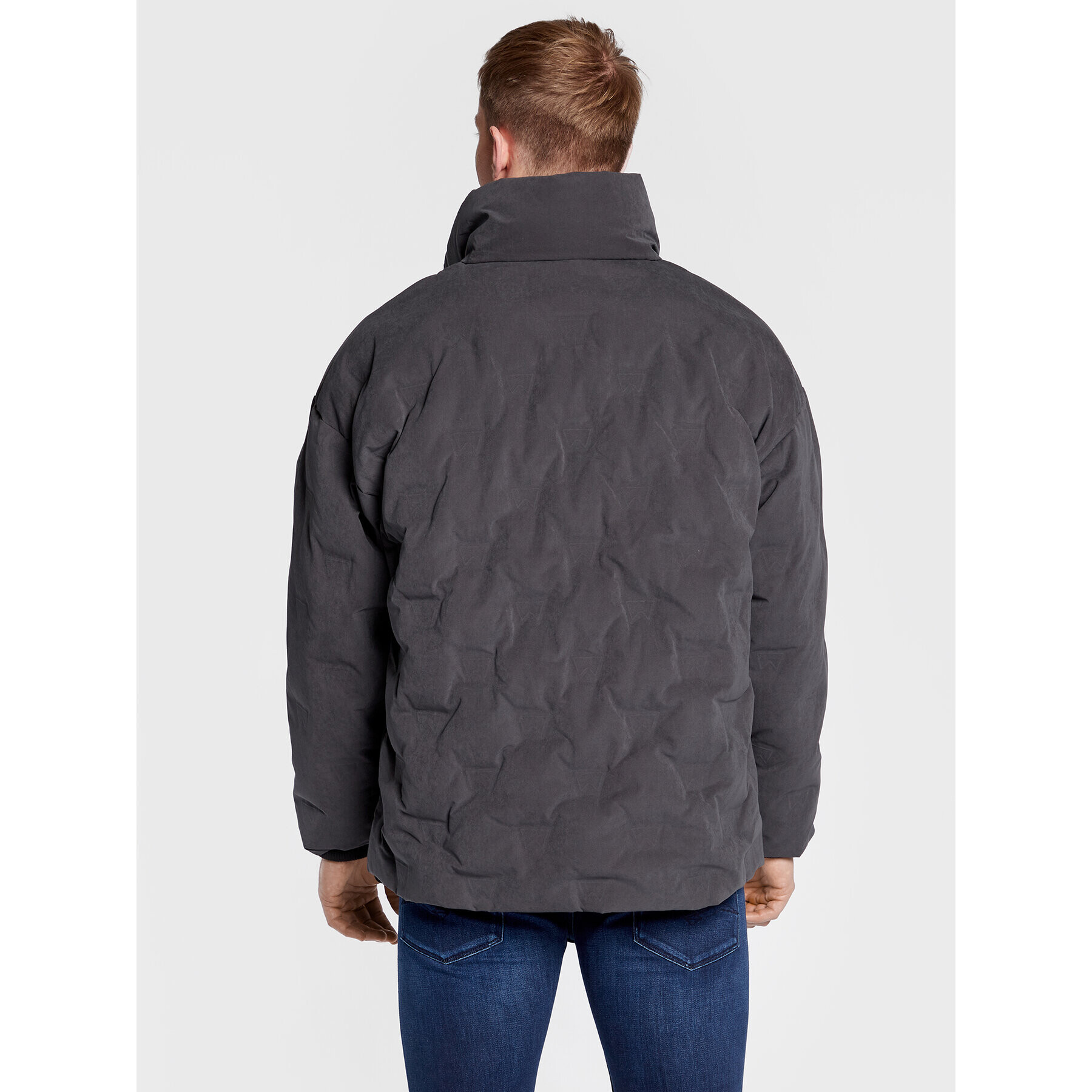 Wrangler Пухено яке Brand W4E8X7XV6 112319924 Сив Regular Fit - Pepit.bg