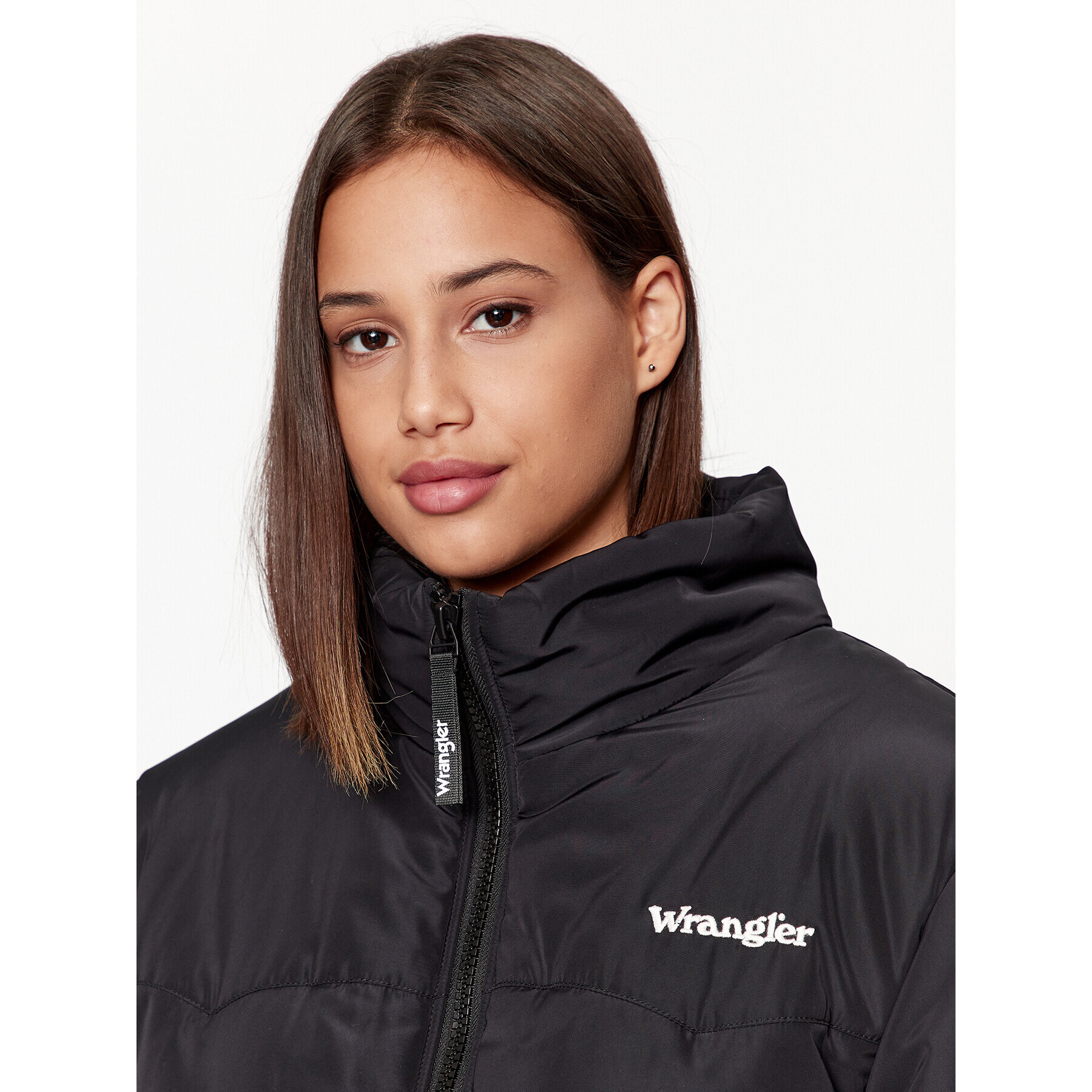 Wrangler Пухено яке Western 112342700 Черен Regular Fit - Pepit.bg