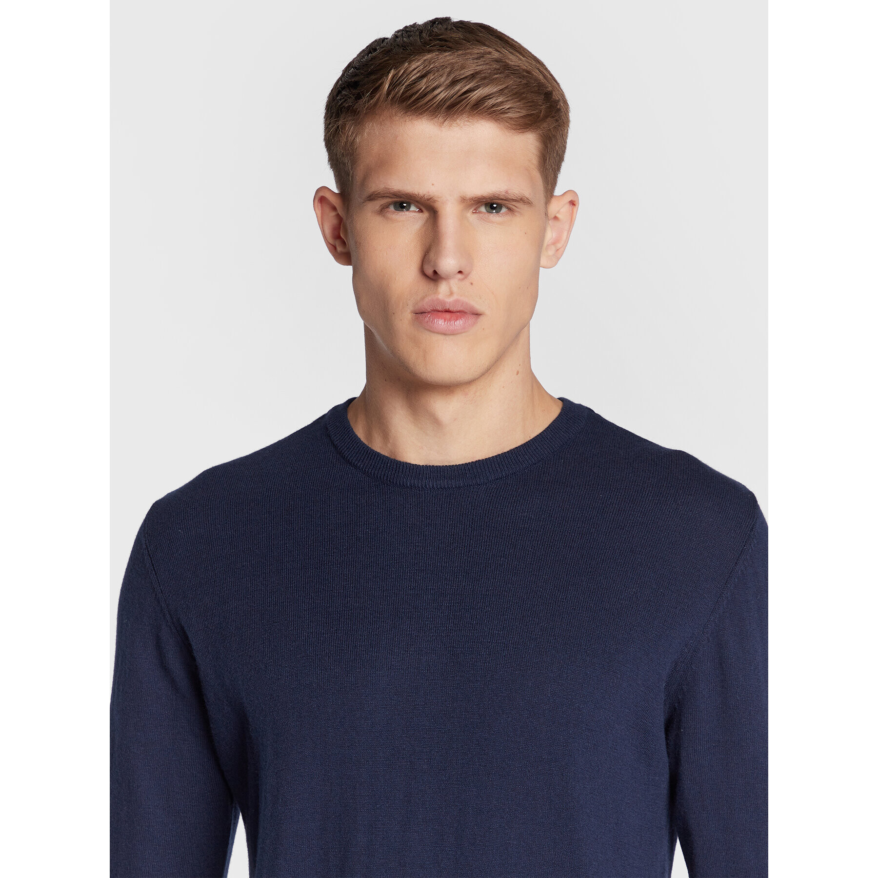 Wrangler Пуловер Crewneck W8A02P114 Тъмносин Regular Fit - Pepit.bg