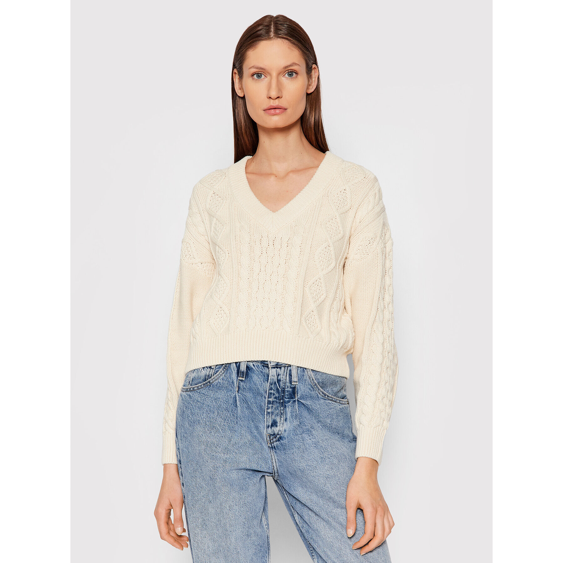Wrangler Пуловер W8P5Q2C03 Бежов Regular Fit - Pepit.bg