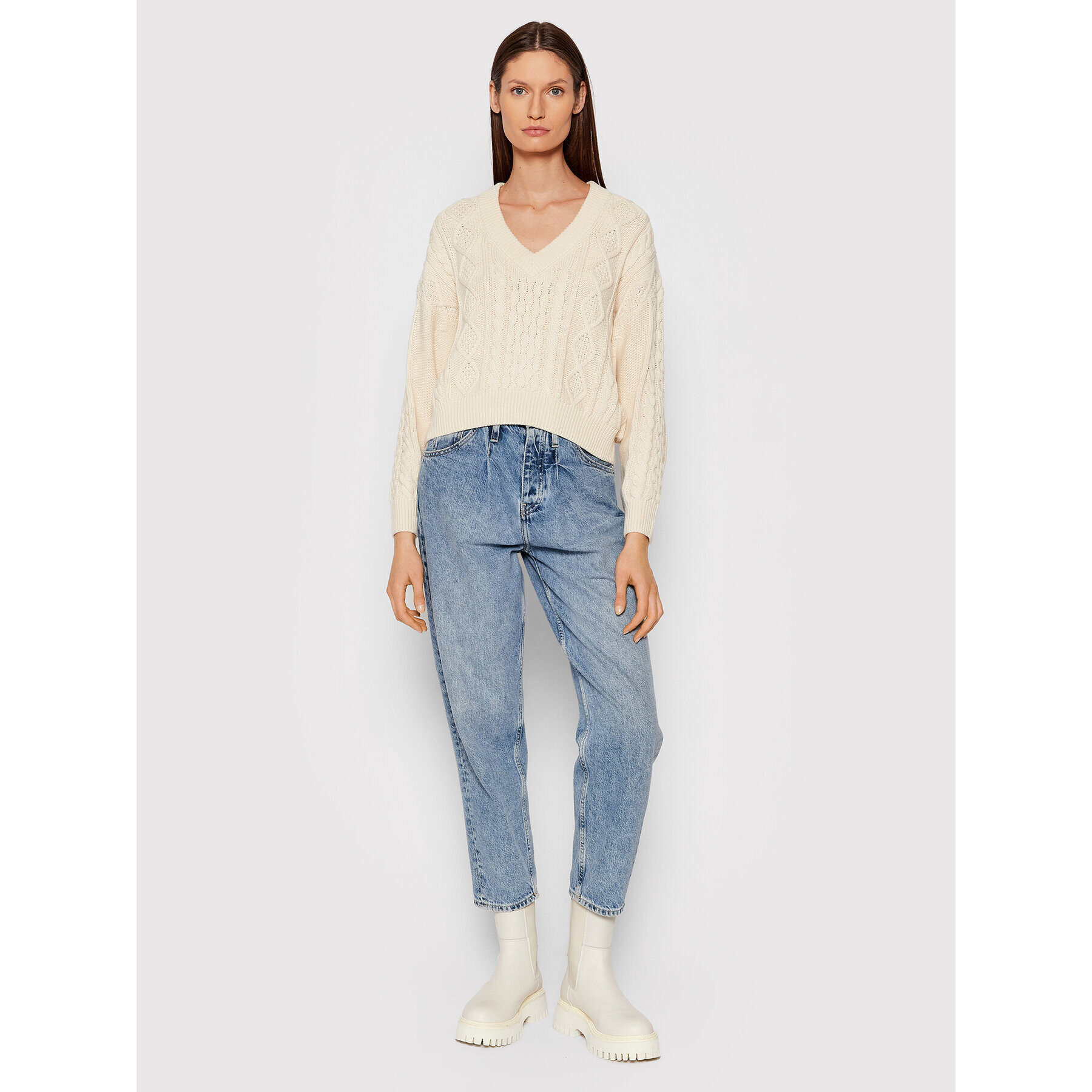 Wrangler Пуловер W8P5Q2C03 Бежов Regular Fit - Pepit.bg