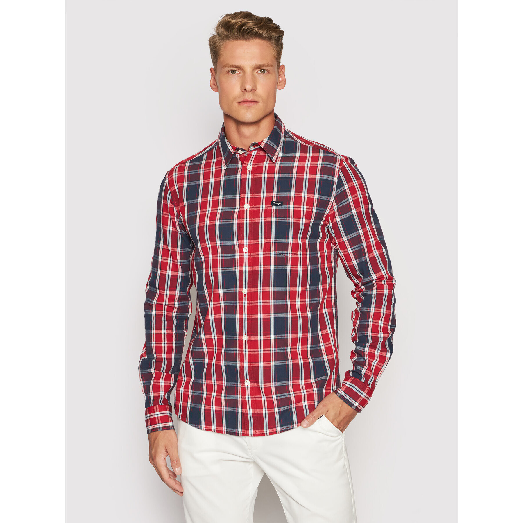 Wrangler Риза 1 Pkt W5A14MXCJ Червен Regular Fit - Pepit.bg
