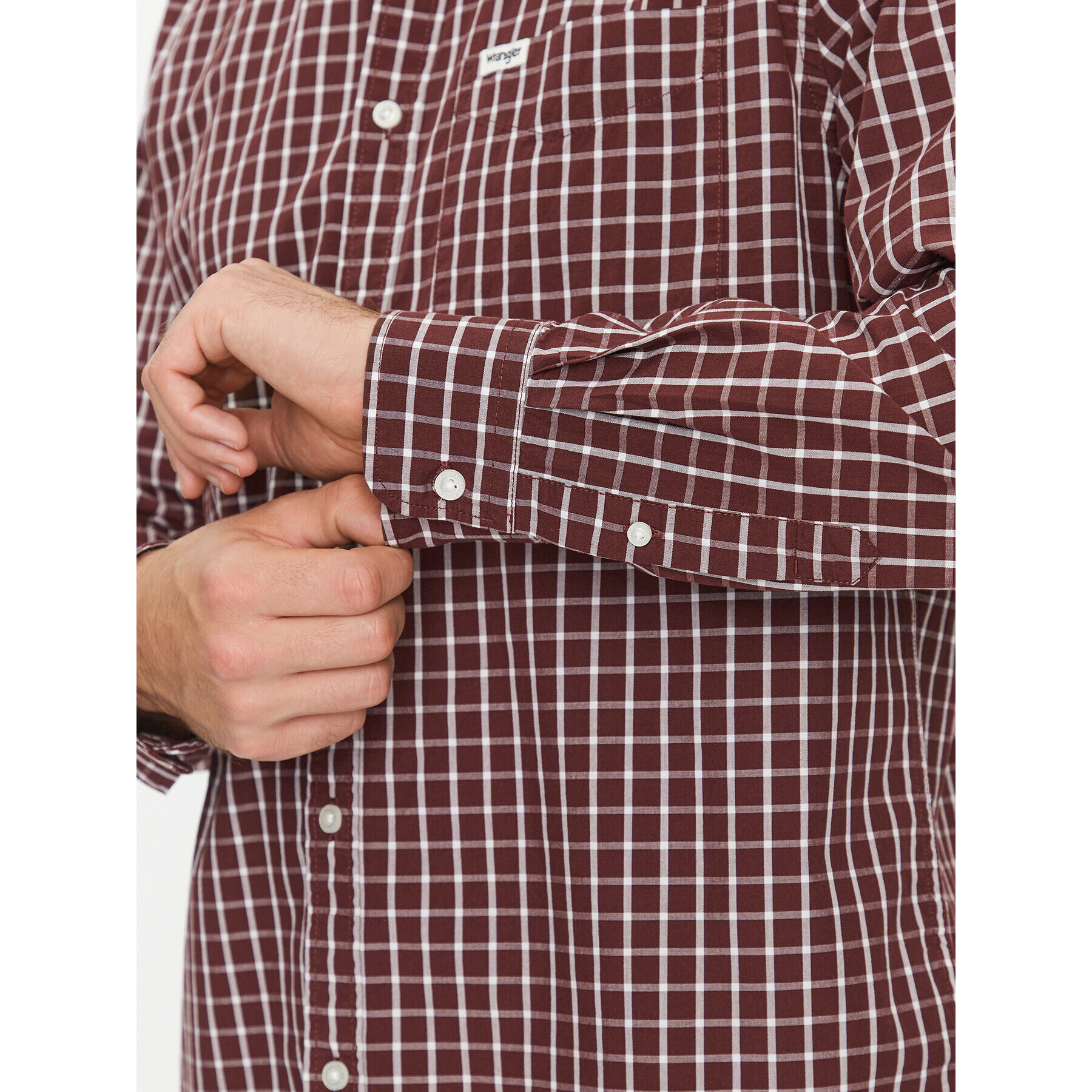 Wrangler Риза 112341053 Кафяв Regular Fit - Pepit.bg