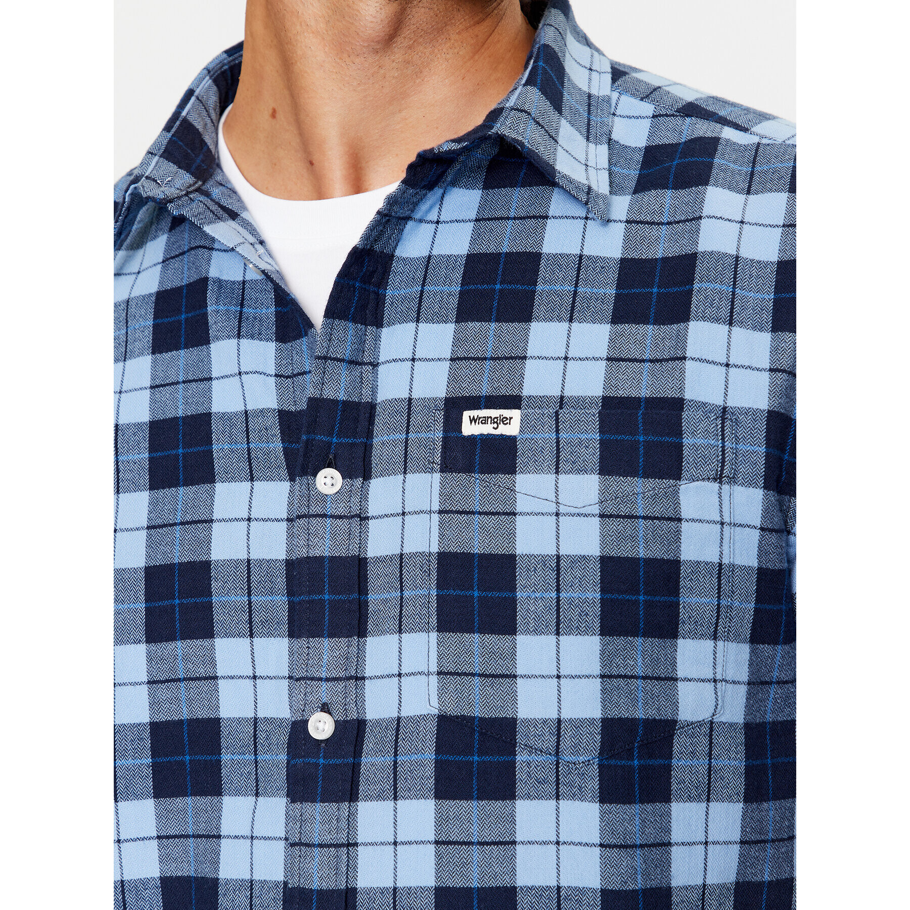 Wrangler Риза 112341055 Син Regular Fit - Pepit.bg
