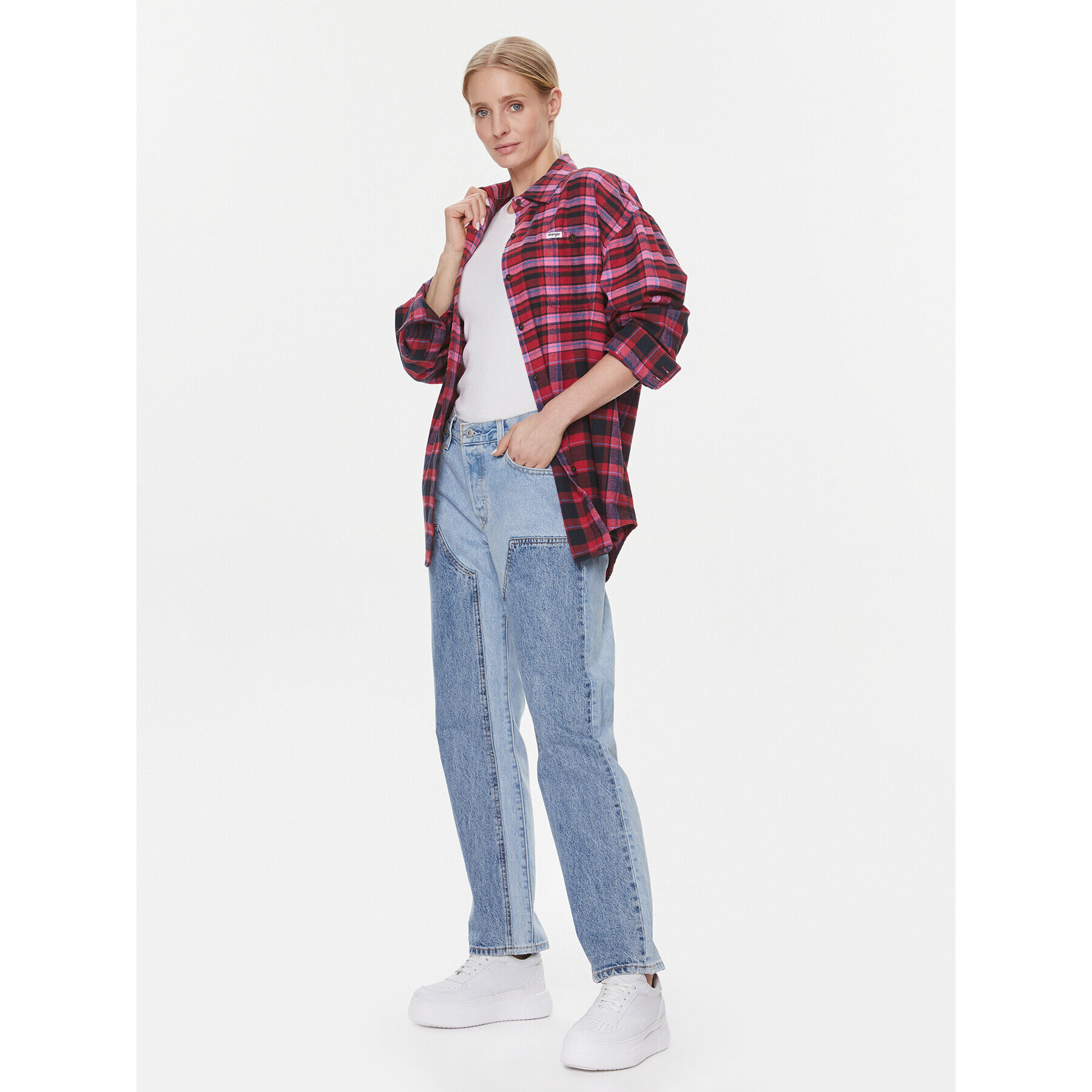 Wrangler Риза 112343681 Розов Loose Fit - Pepit.bg