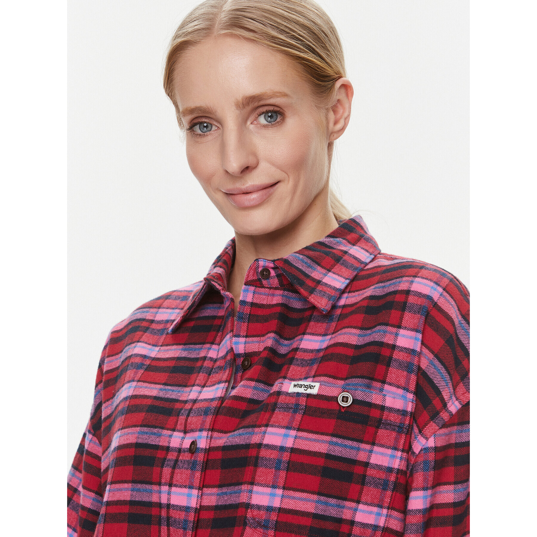 Wrangler Риза 112343681 Розов Loose Fit - Pepit.bg