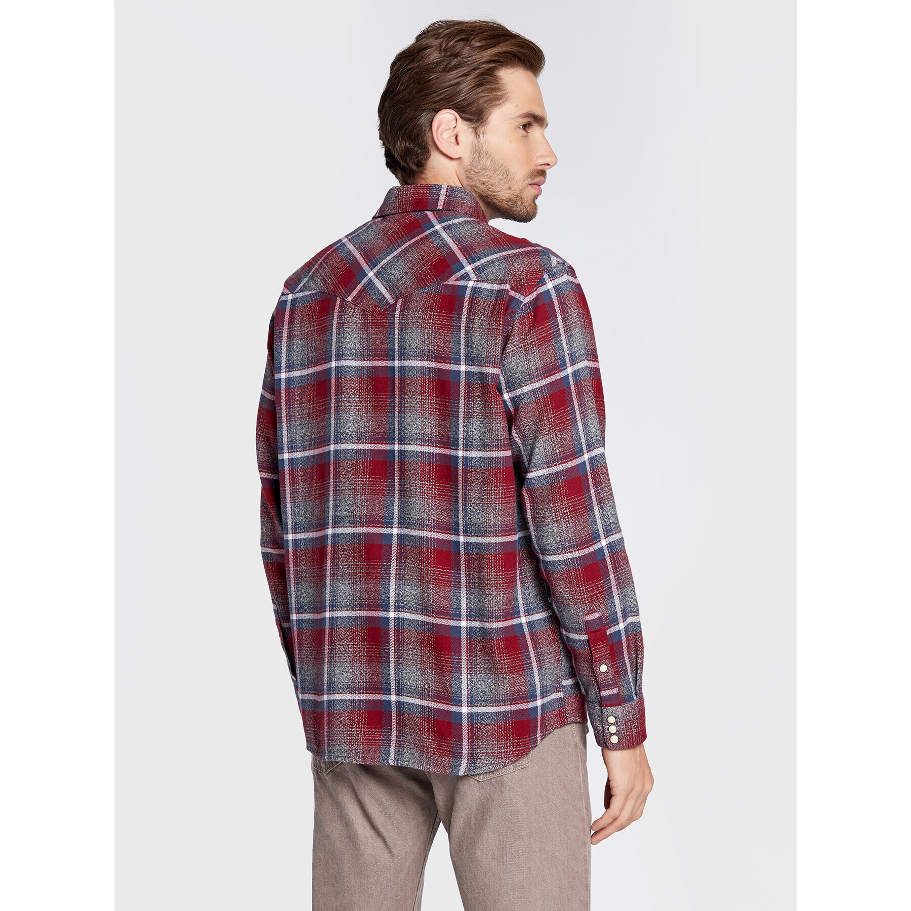 Wrangler Риза Heritage W5D1LAXRO Червен Regular Fit - Pepit.bg