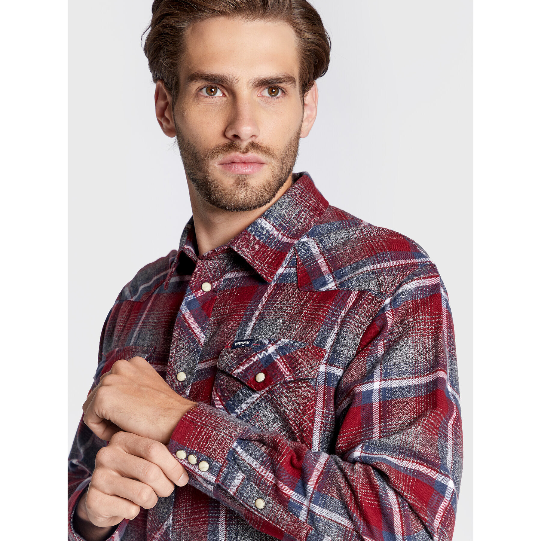 Wrangler Риза Heritage W5D1LAXRO Червен Regular Fit - Pepit.bg