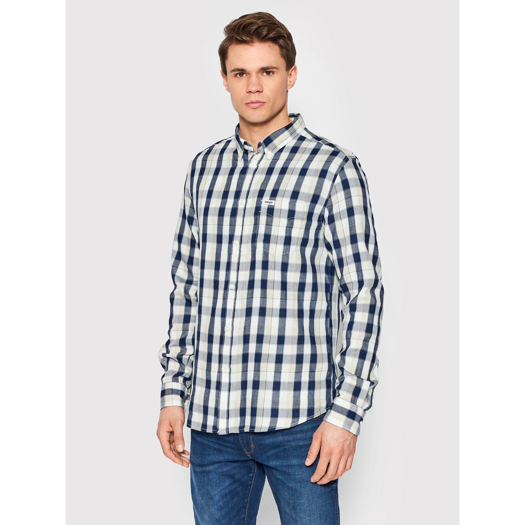Wrangler Риза W5A3B9X8E Бежов Regular Fit - Pepit.bg