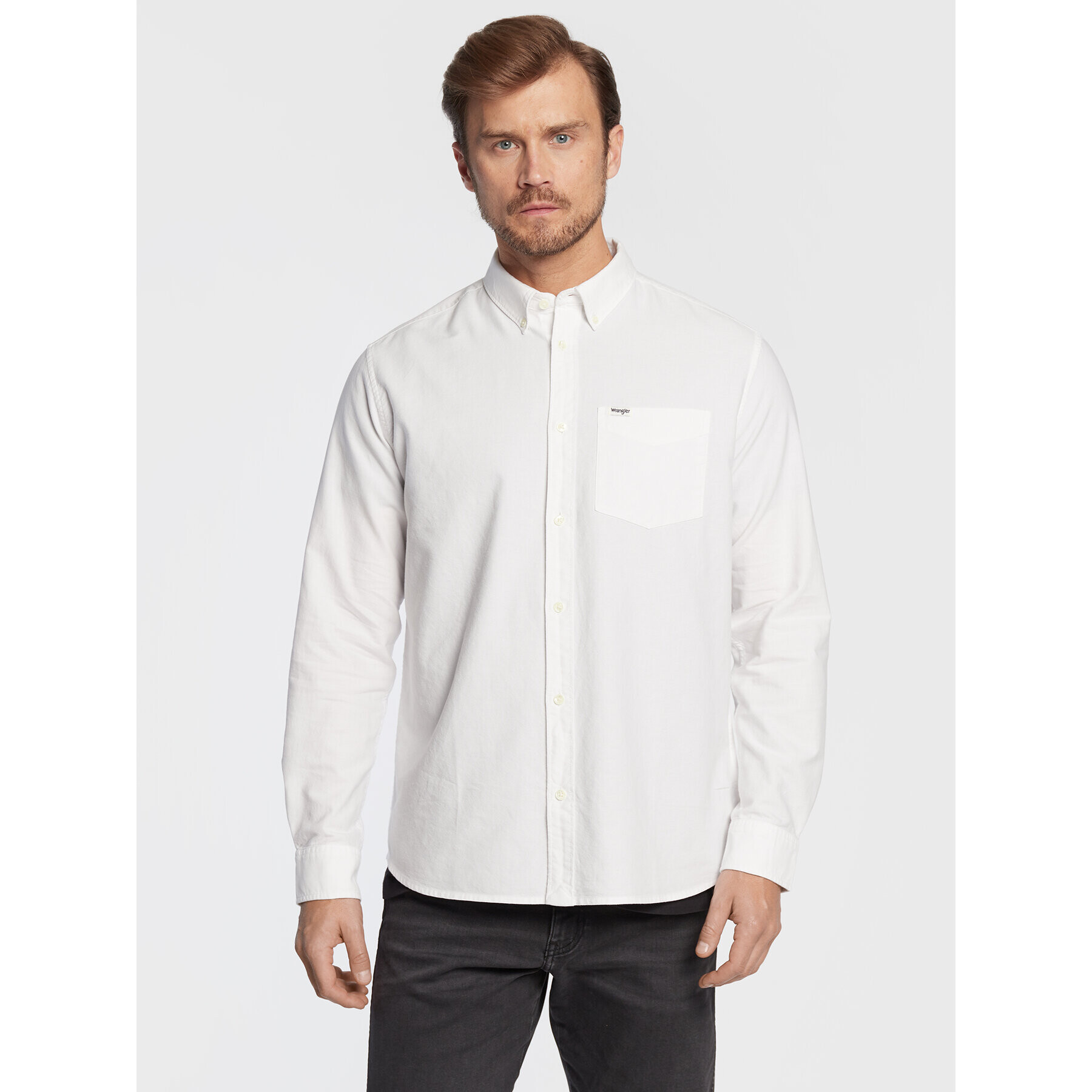 Wrangler Риза W5B1BM989 112323745 Бял Regular Fit - Pepit.bg
