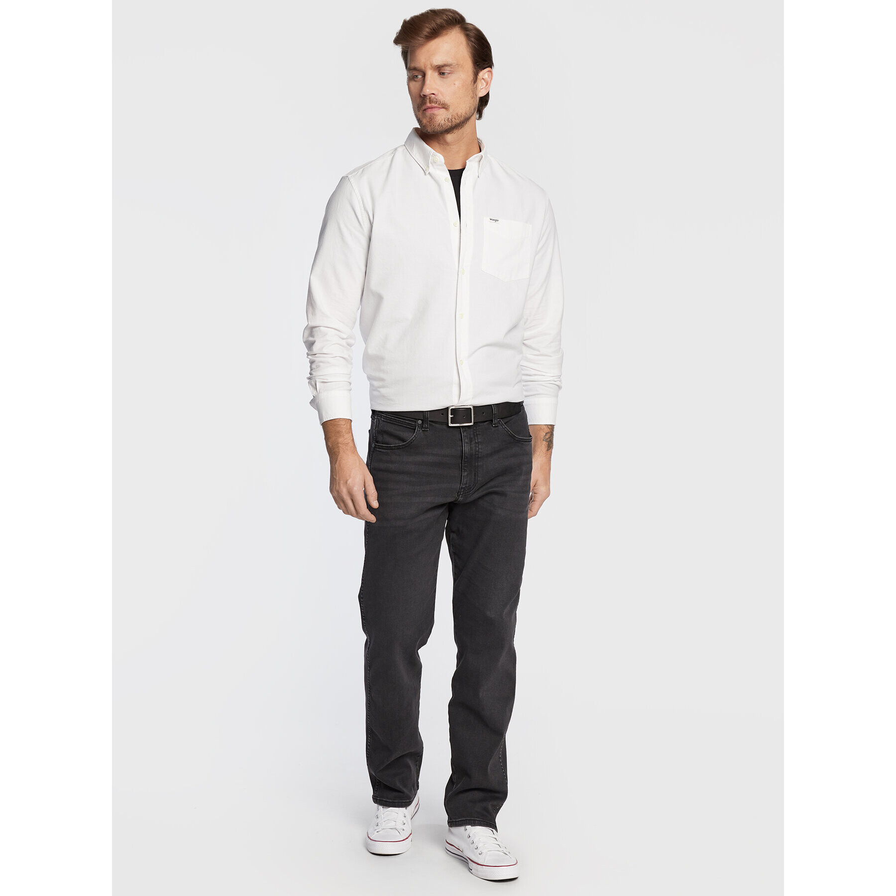 Wrangler Риза W5B1BM989 112323745 Бял Regular Fit - Pepit.bg