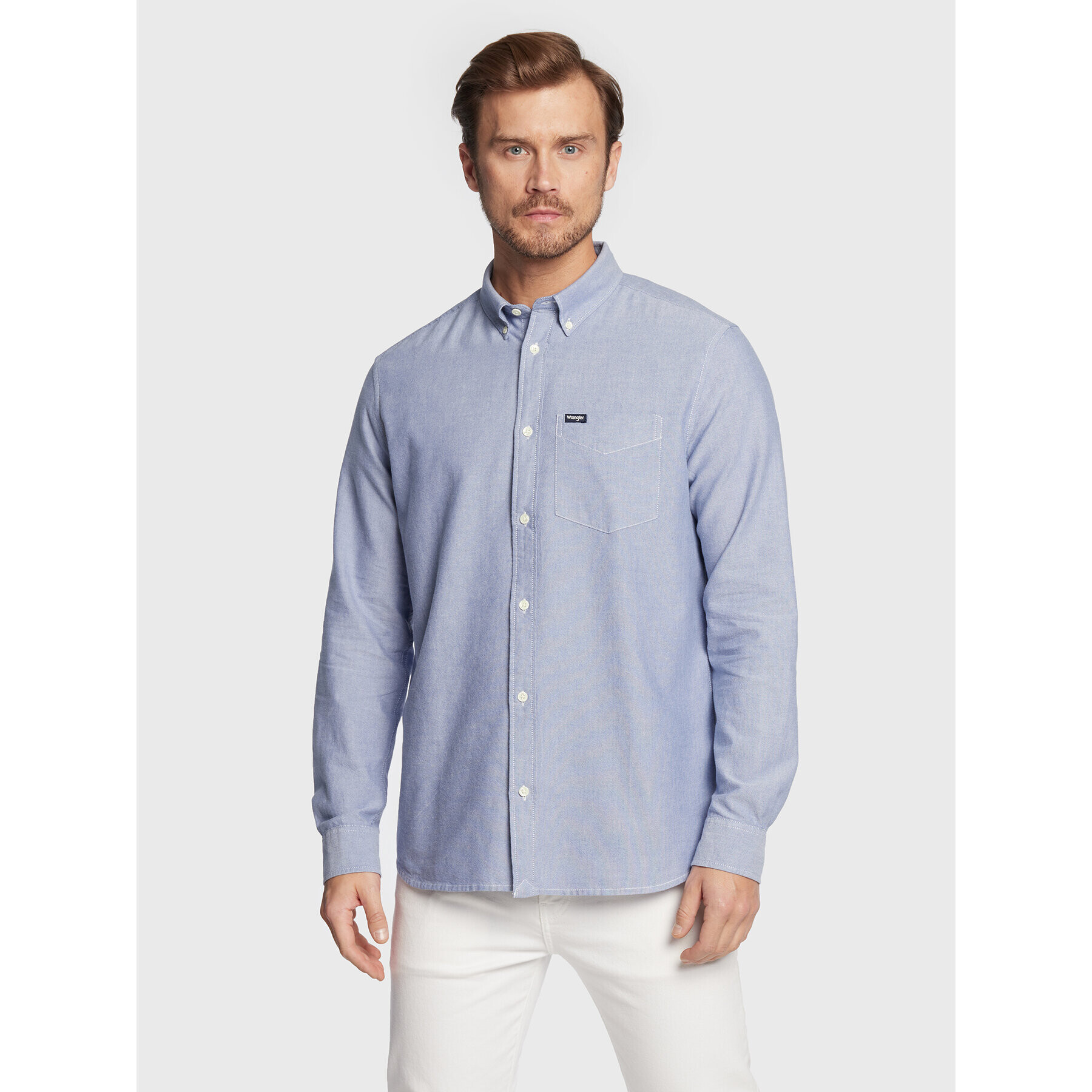 Wrangler Риза W5B1BMX7K 112320866 Син Regular Fit - Pepit.bg