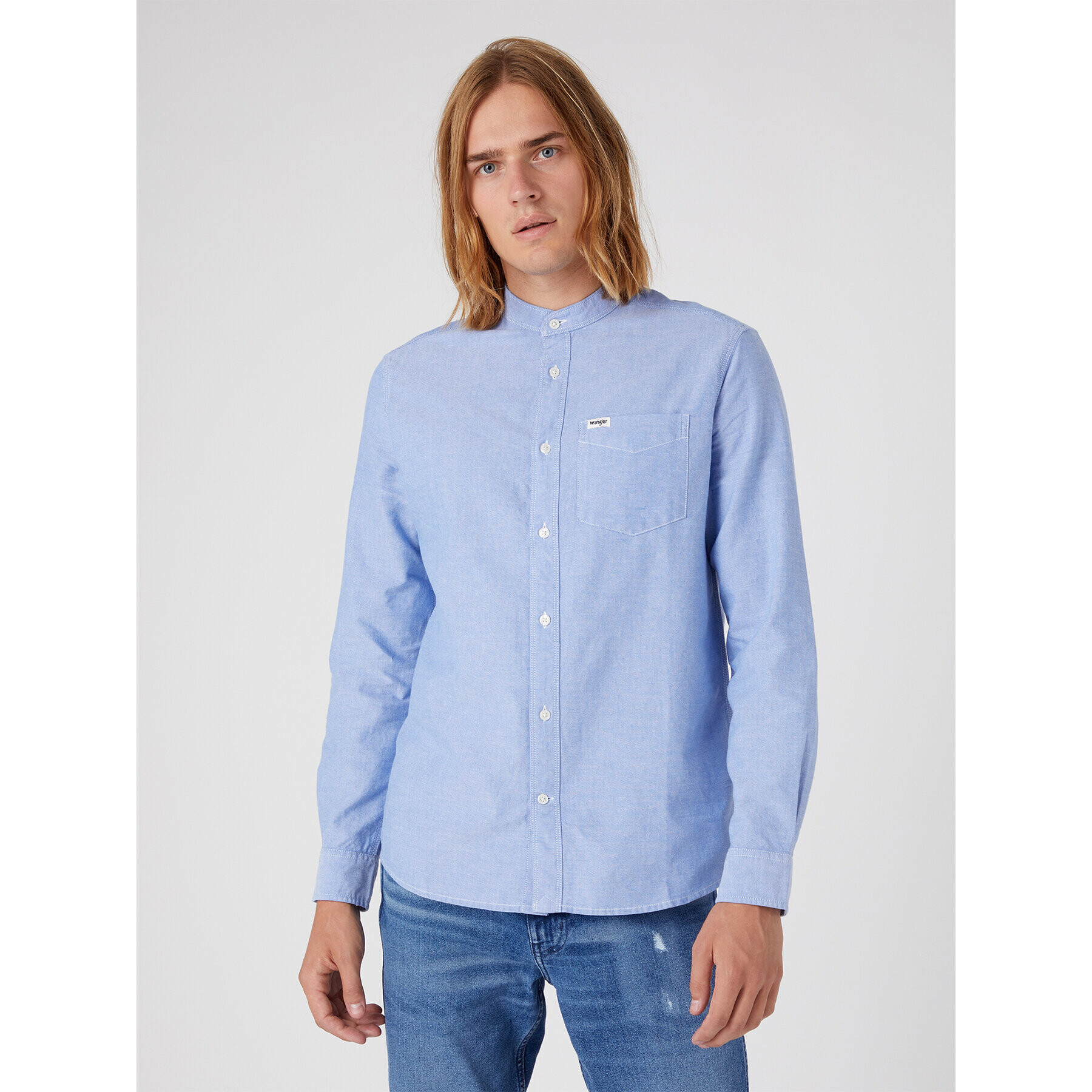 Wrangler Риза W5C8BMX50 112330805 Син Regular Fit - Pepit.bg