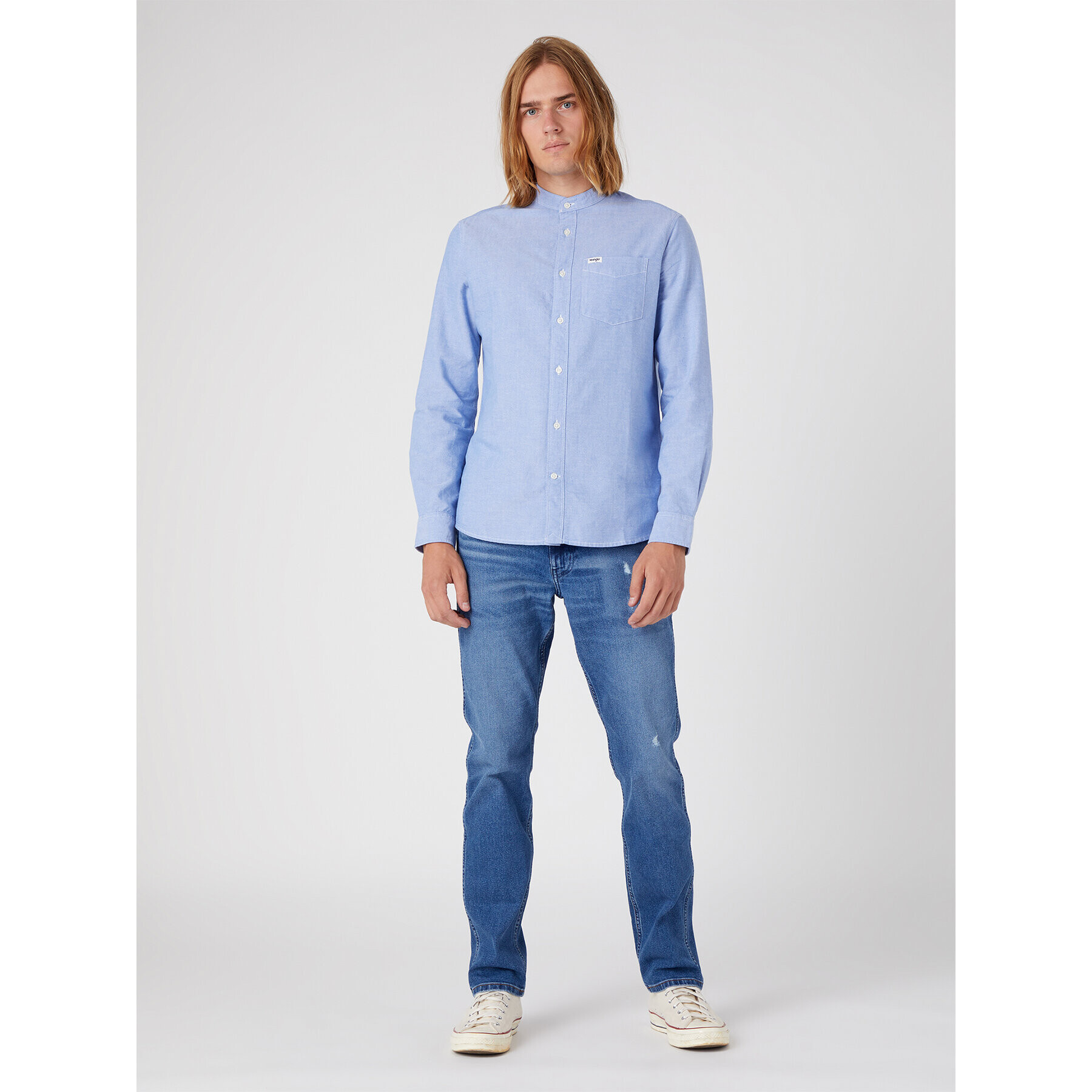 Wrangler Риза W5C8BMX50 112330805 Син Regular Fit - Pepit.bg