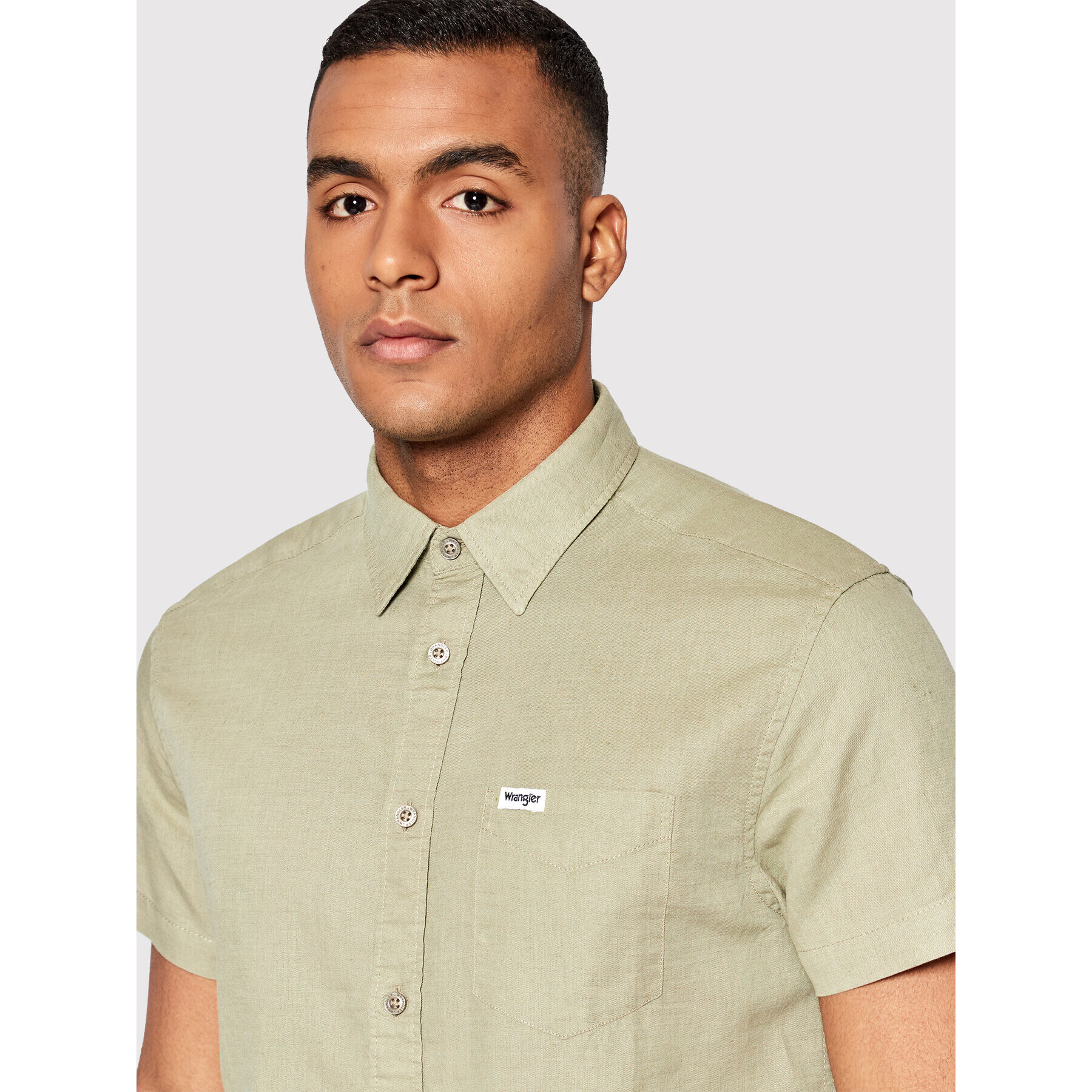 Wrangler Риза W5J1LO Зелен Regular Fit - Pepit.bg