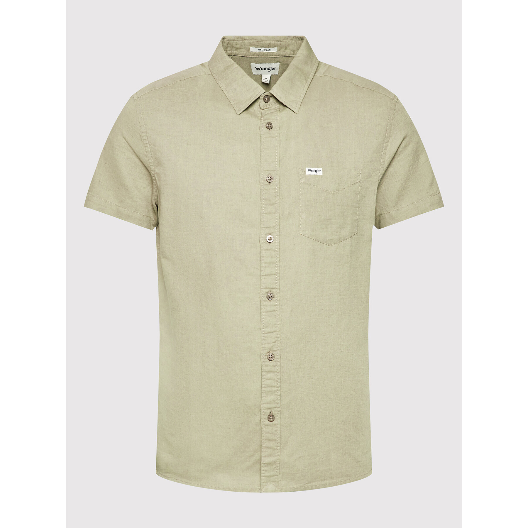 Wrangler Риза W5J1LO Зелен Regular Fit - Pepit.bg