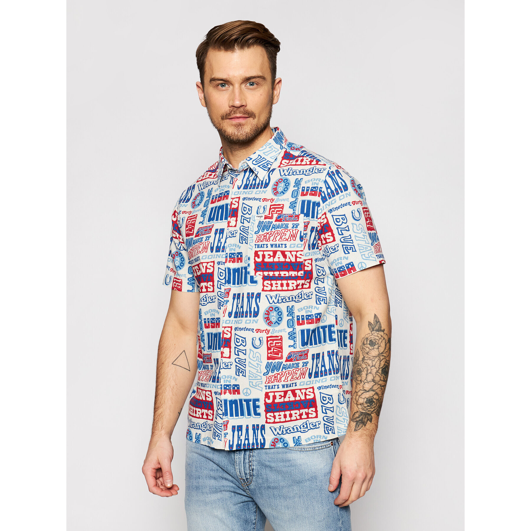 Wrangler Риза W5J47S18E Цветен Regular Fit - Pepit.bg