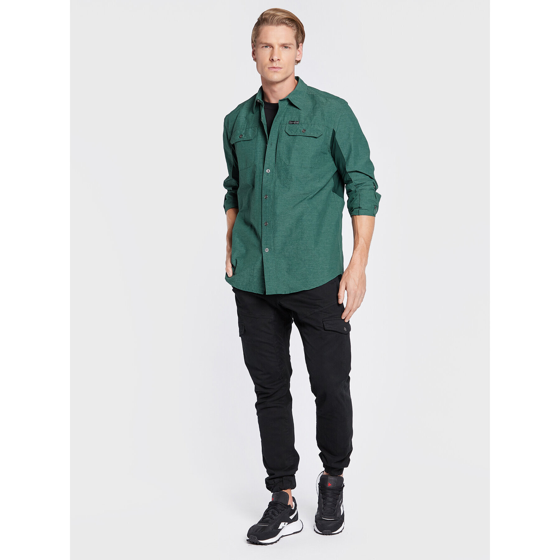 Wrangler Риза WA5BEHG50 112324305 Зелен Regular Fit - Pepit.bg