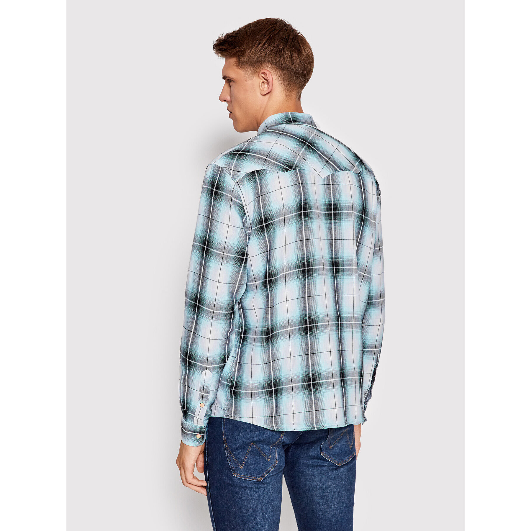 Wrangler Риза Western W5A02L Син Regular Fit - Pepit.bg