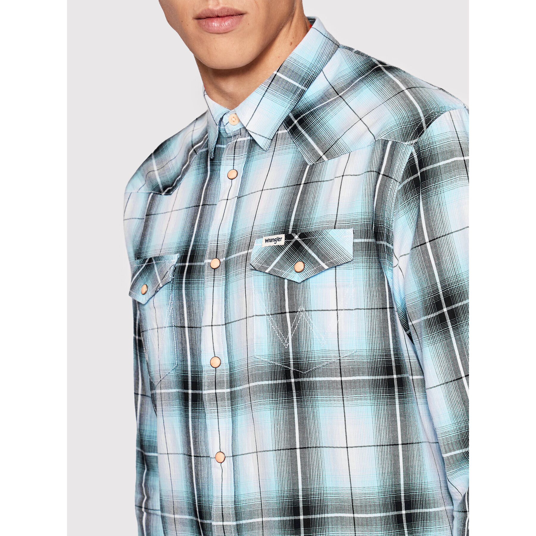 Wrangler Риза Western W5A02L Син Regular Fit - Pepit.bg