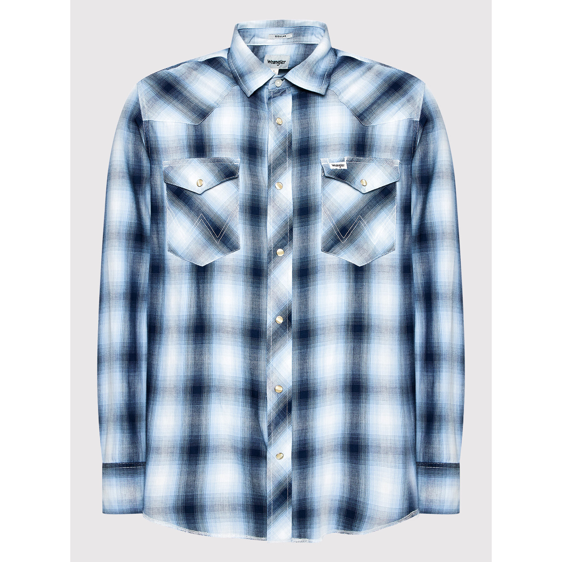 Wrangler Риза Western W5A0BJX1E Тъмносин Regular Fit - Pepit.bg