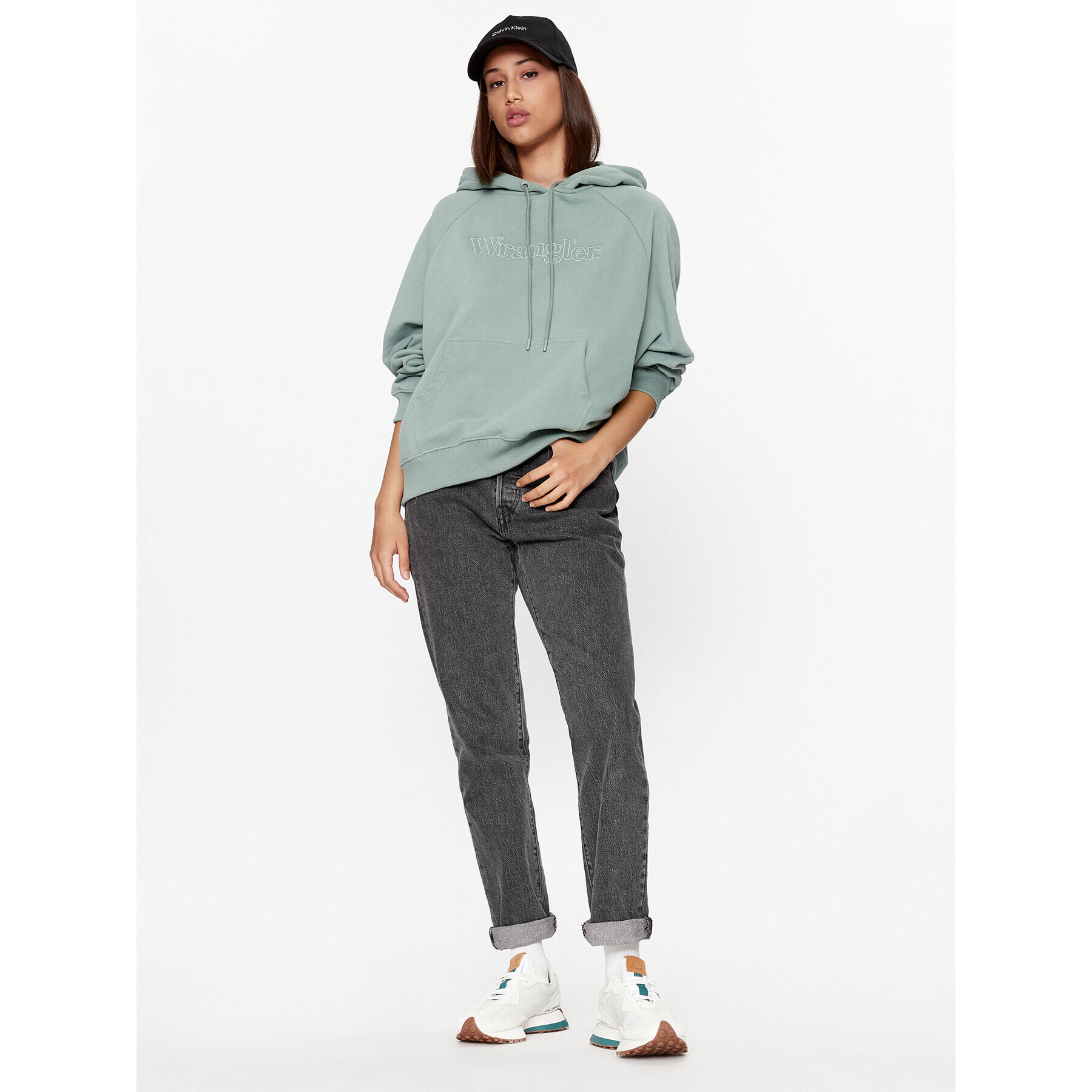 Wrangler Суитшърт 112343095 Зелен Relaxed Fit - Pepit.bg