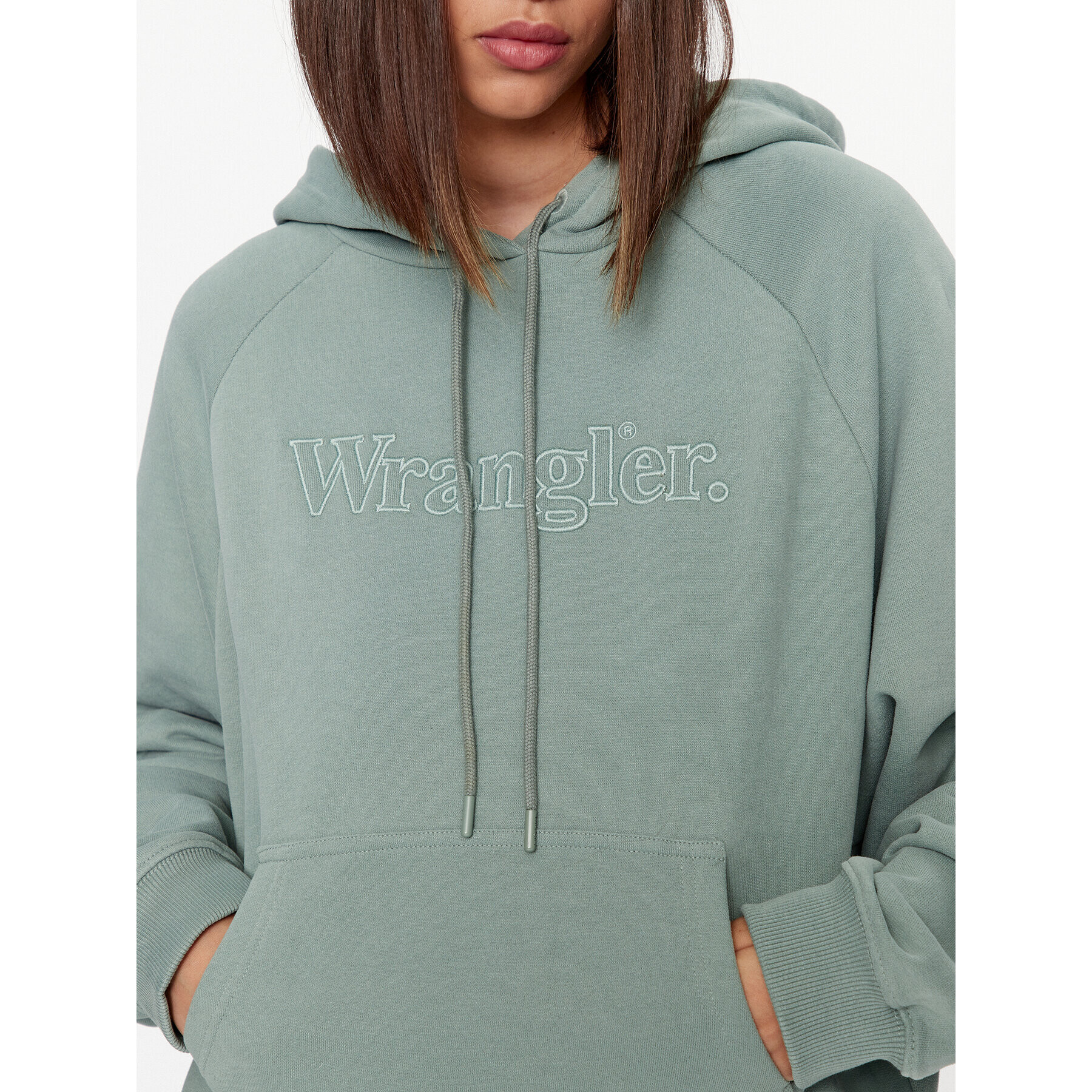 Wrangler Суитшърт 112343095 Зелен Relaxed Fit - Pepit.bg