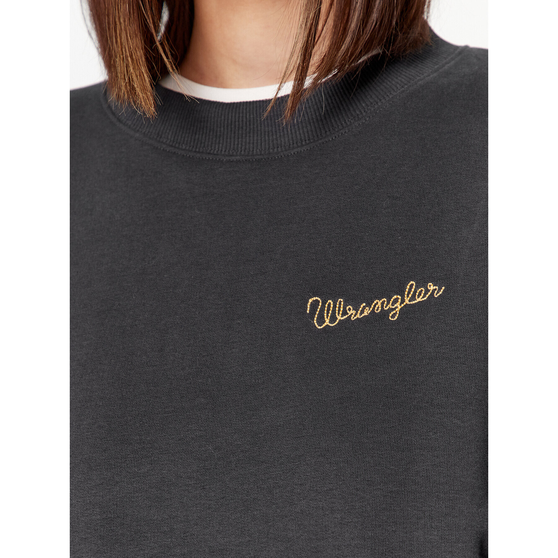Wrangler Суитшърт 112343708 Черен Relaxed Fit - Pepit.bg