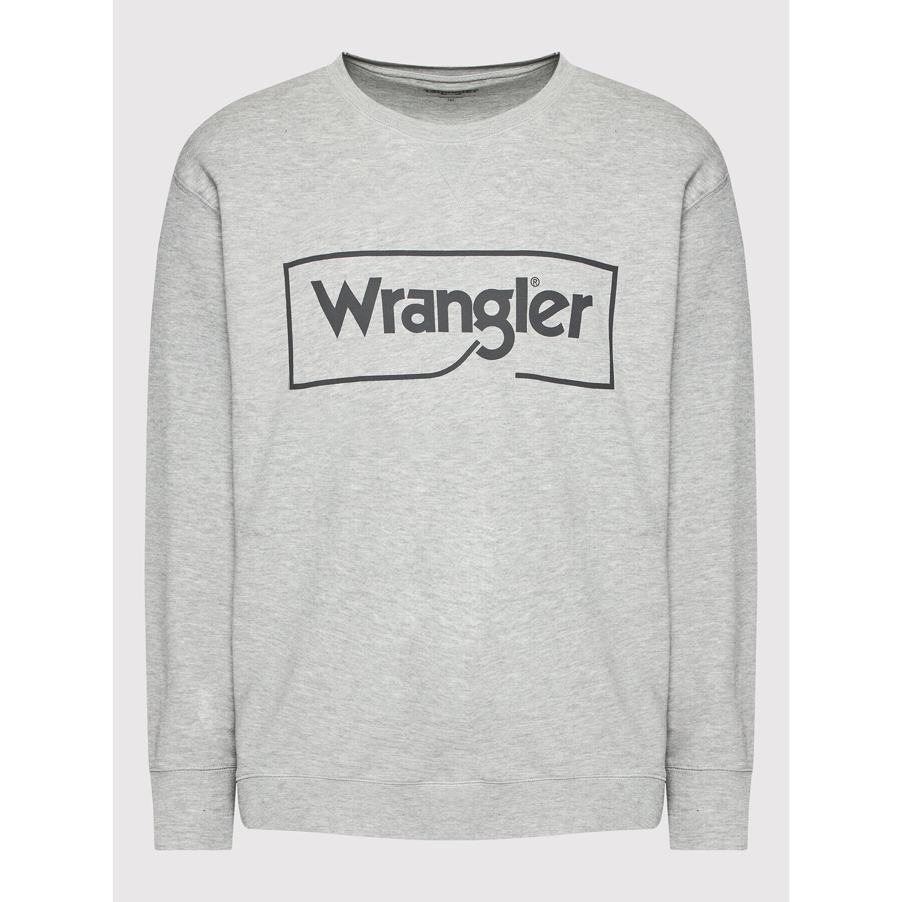 Wrangler Суитшърт Frame Logo Crew W662HAX37 Сив Regular Fit - Pepit.bg