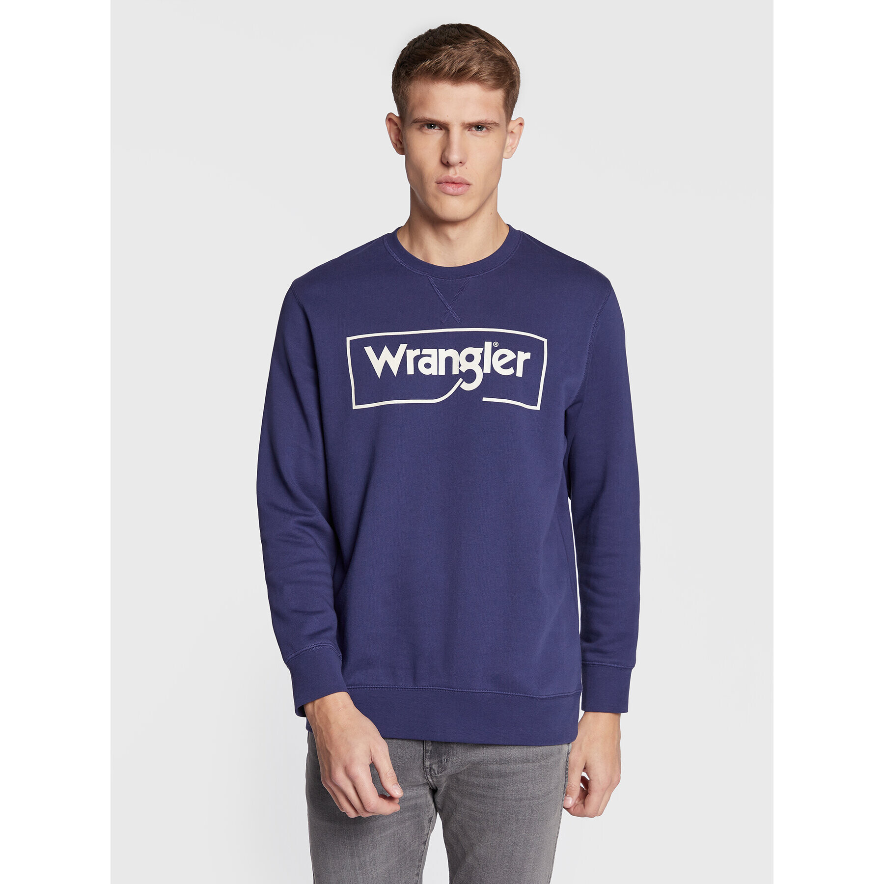 Wrangler Суитшърт Frame Logo W662HAB51 112321426 Виолетов Regular Fit - Pepit.bg