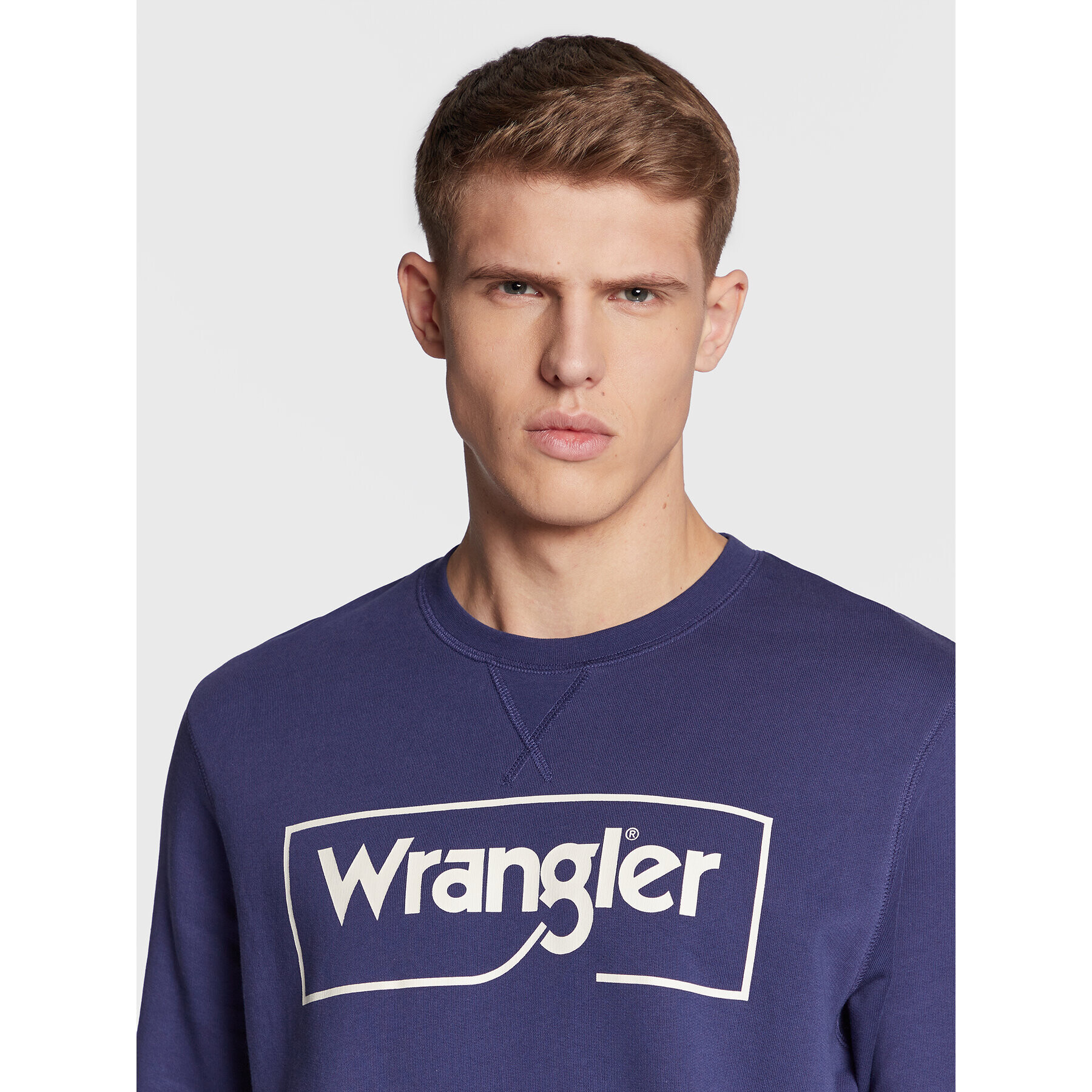 Wrangler Суитшърт Frame Logo W662HAB51 112321426 Виолетов Regular Fit - Pepit.bg