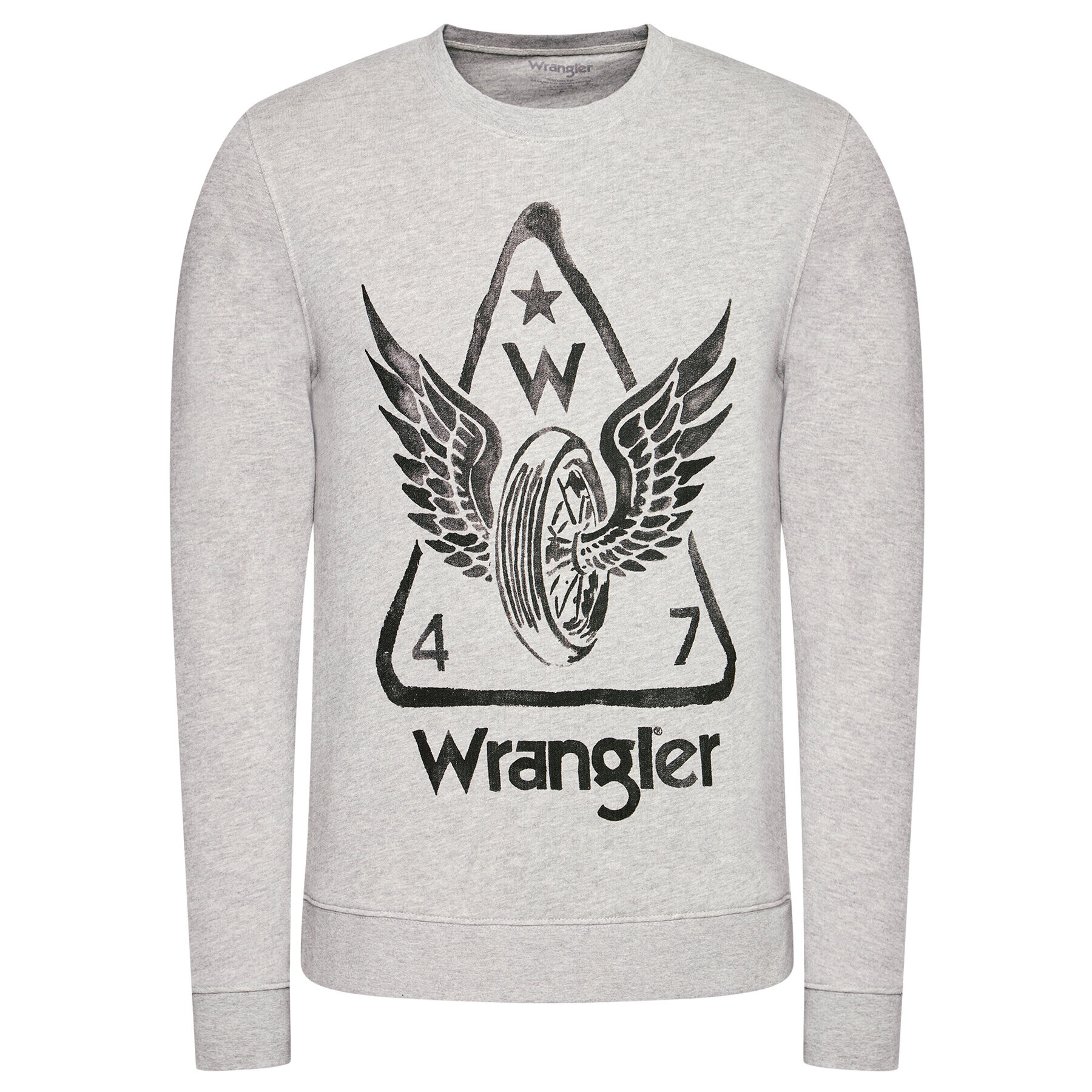 Wrangler Суитшърт Graphic Crew W6E2HAX37 Сив Regular Fit - Pepit.bg