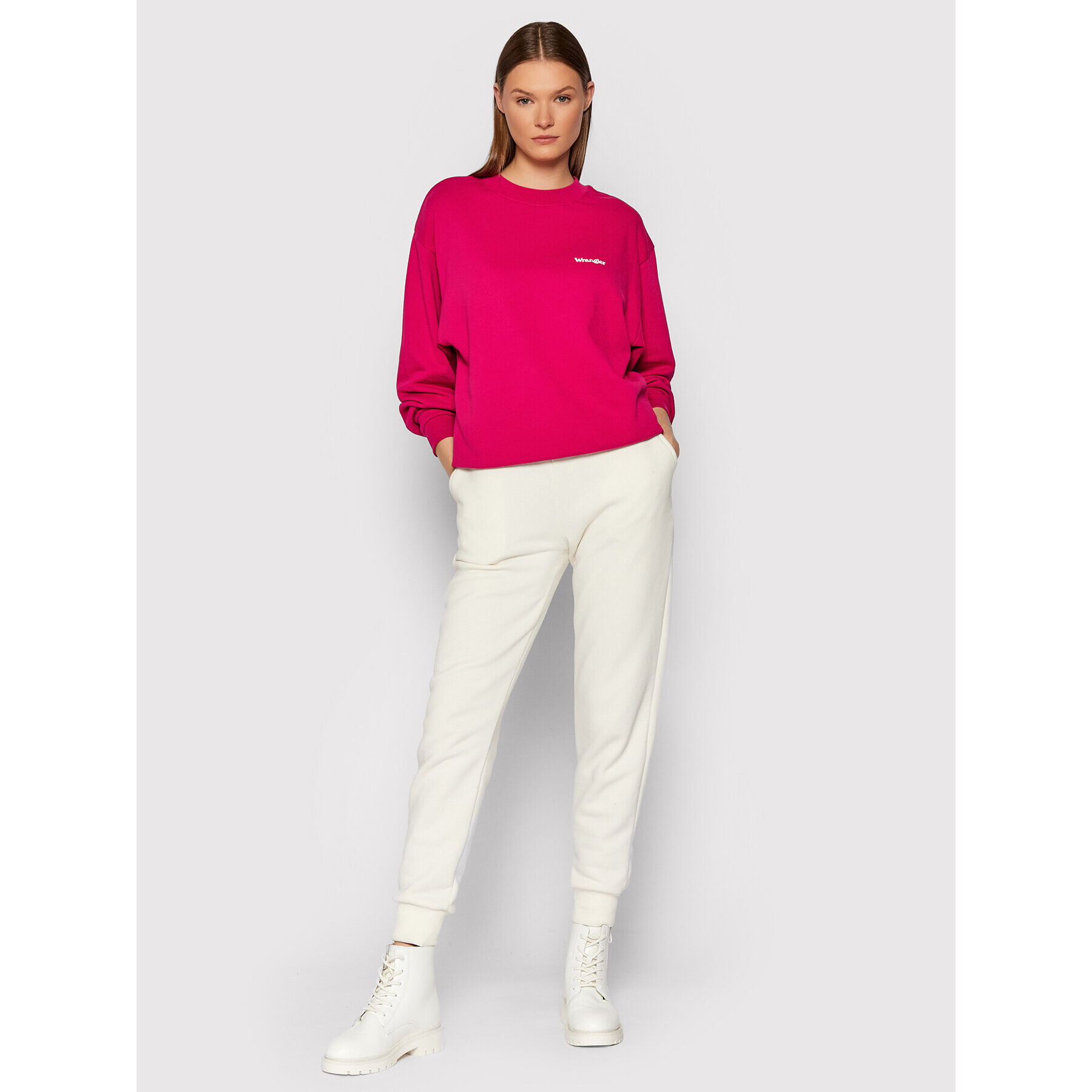 Wrangler Суитшърт Retro W6N0HAR09 Розов Regular Fit - Pepit.bg