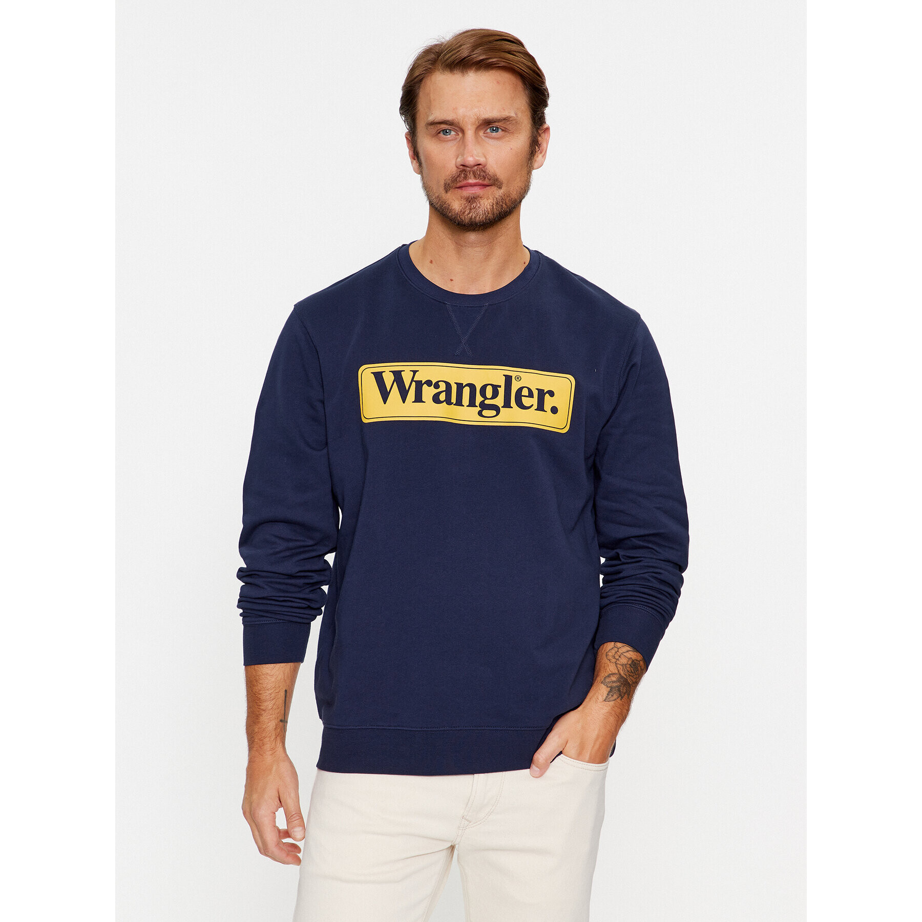 Wrangler Суитшърт Seasonal 112341196 Тъмносин Regular Fit - Pepit.bg