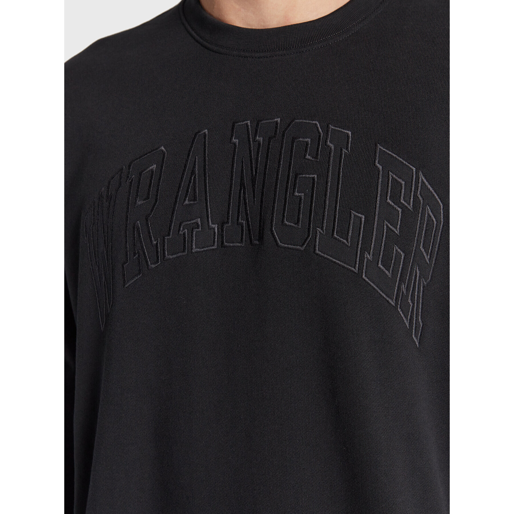 Wrangler Суитшърт Varsity Crew W668IL100 112321152 Черен Relaxed Fit - Pepit.bg