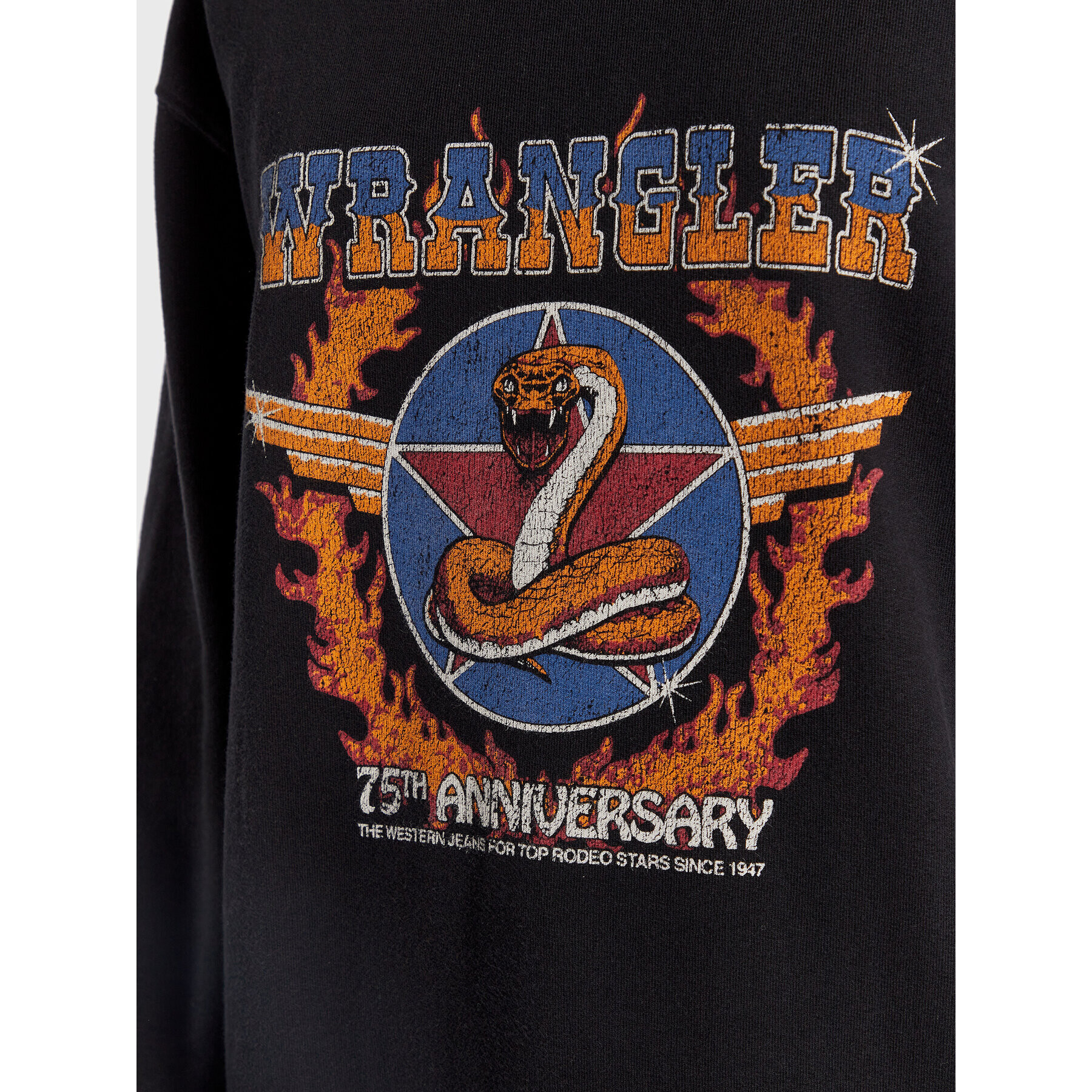 Wrangler Суитшърт W6S9IGXV6 112320766 Черен Oversize - Pepit.bg