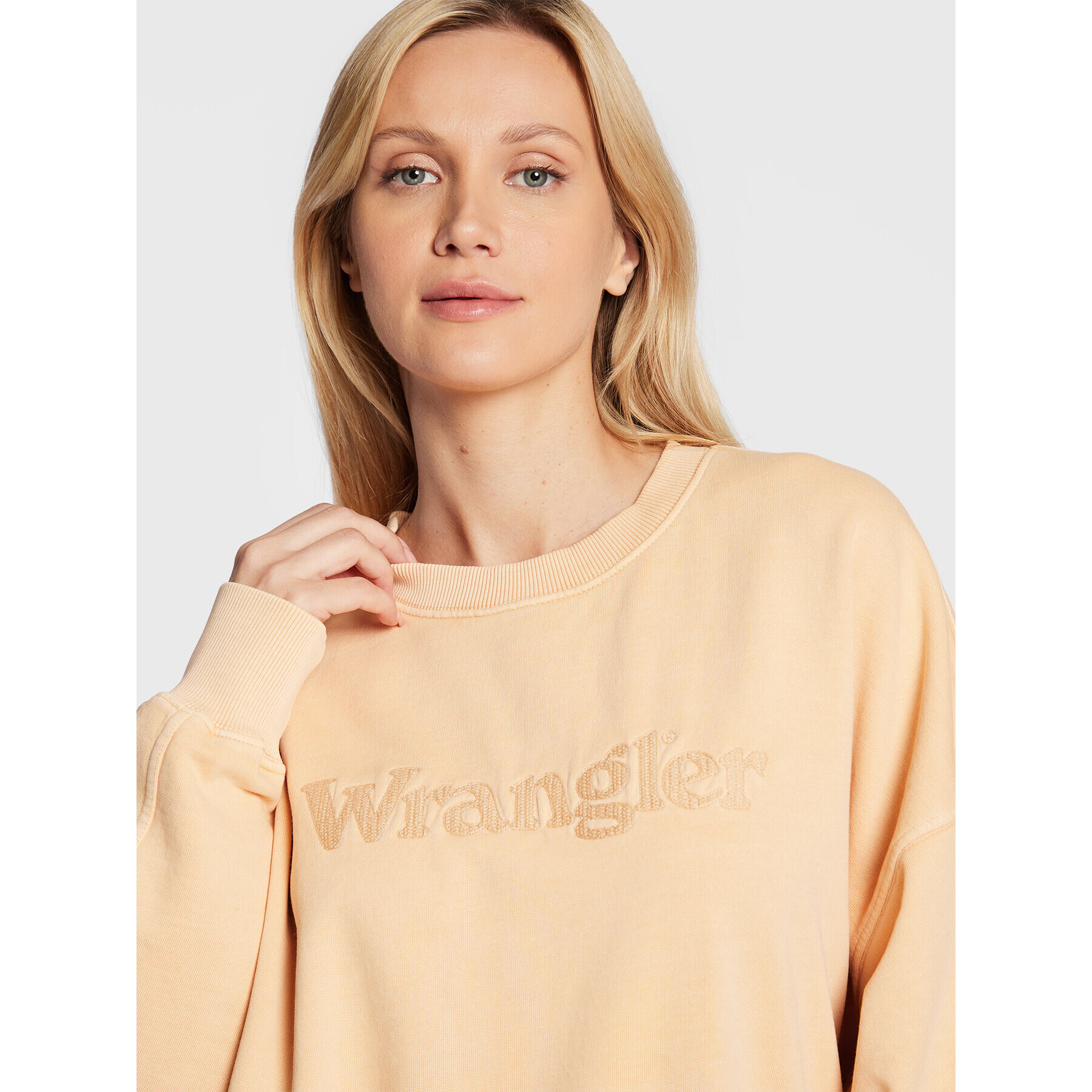 Wrangler Суитшърт W6V0FAM19 Оранжев Relaxed Fit - Pepit.bg