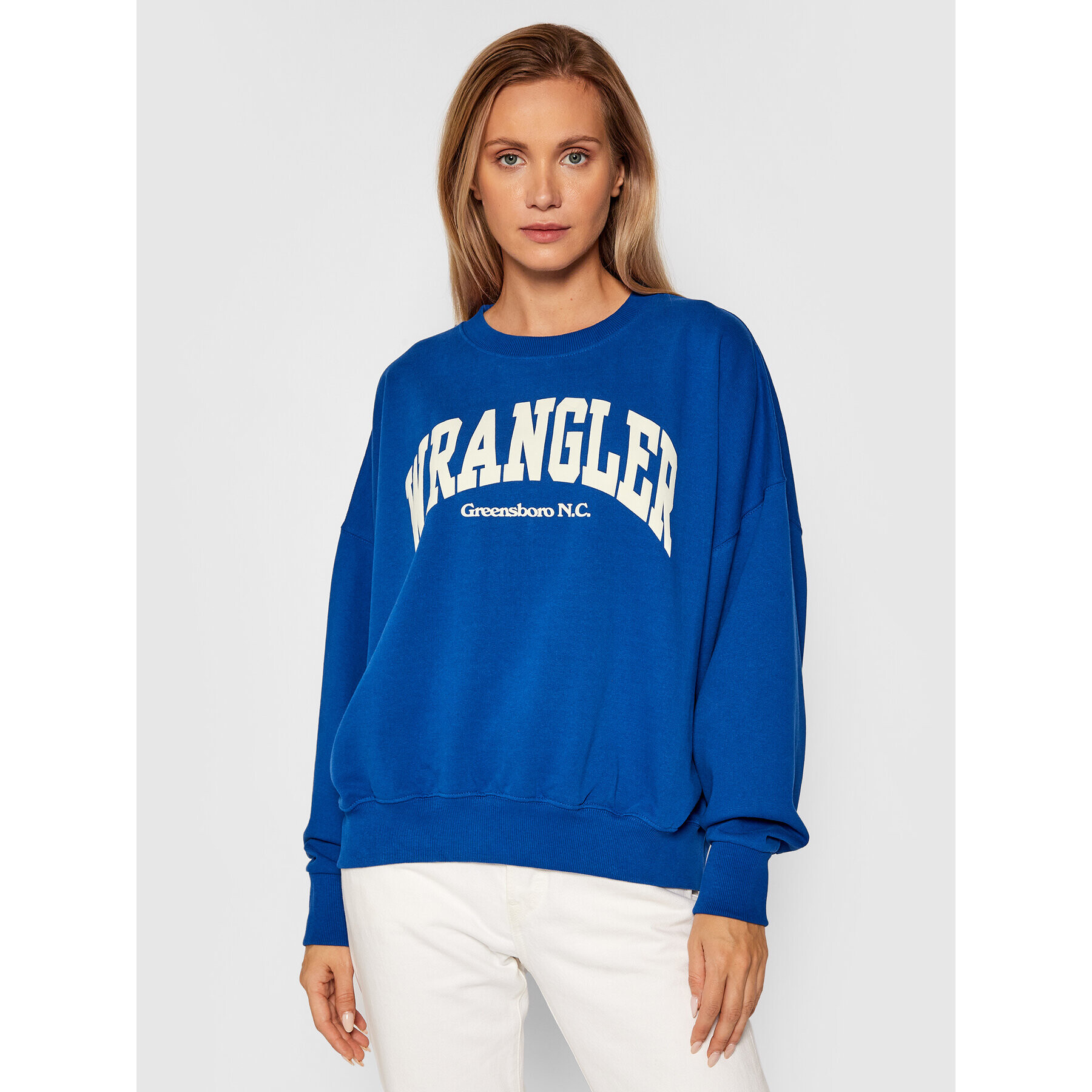 Wrangler Суитшърт W6V0H1X05 Син Oversize - Pepit.bg